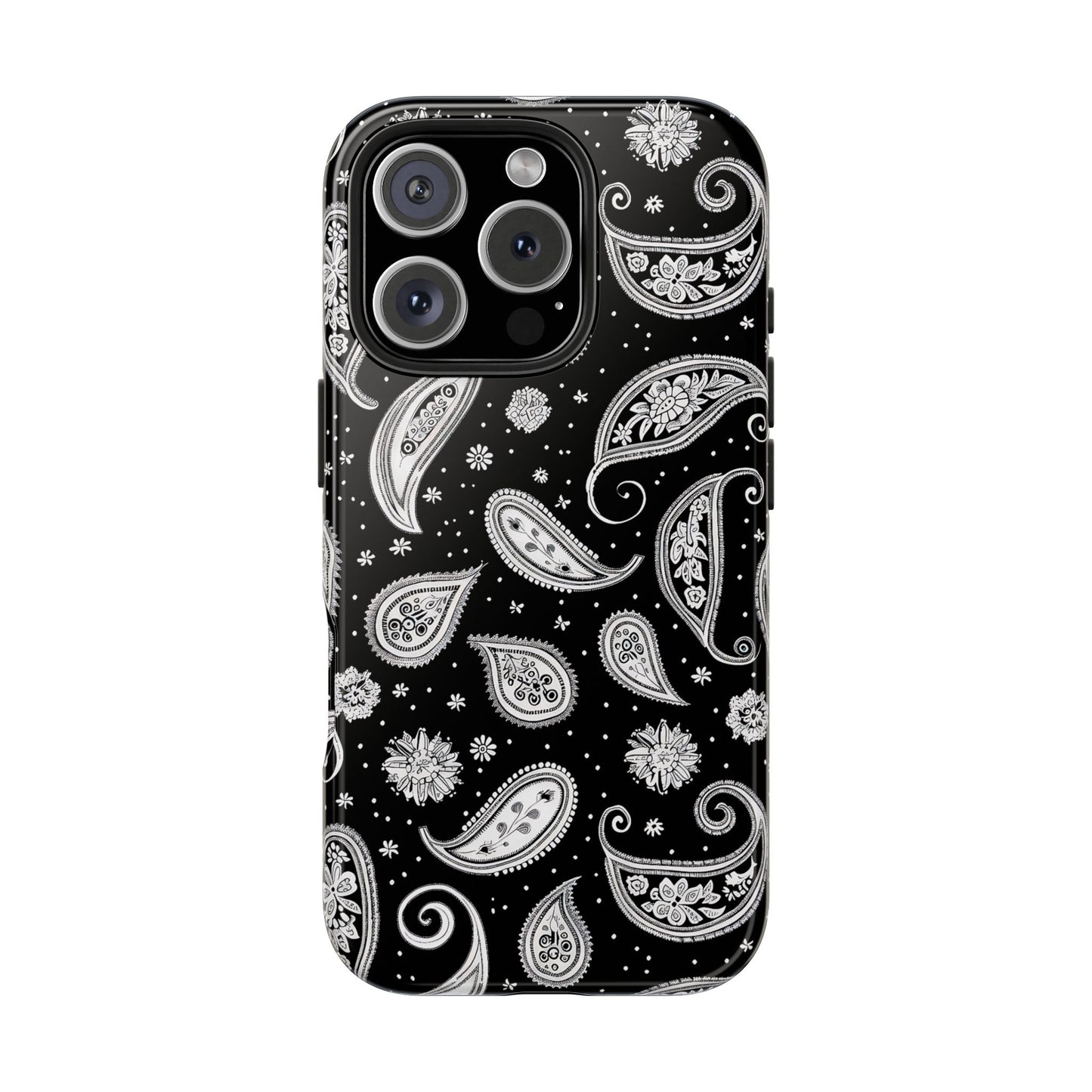 Black White Paisley Phone Case
