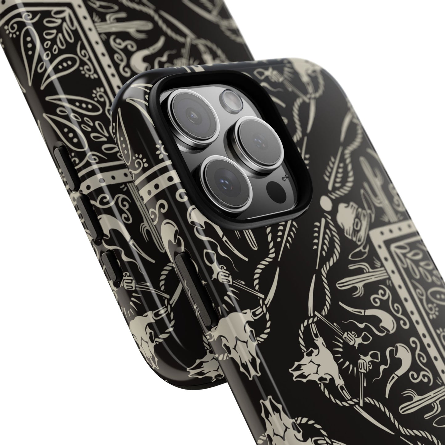 Western Black Bandana Tough Phone Case