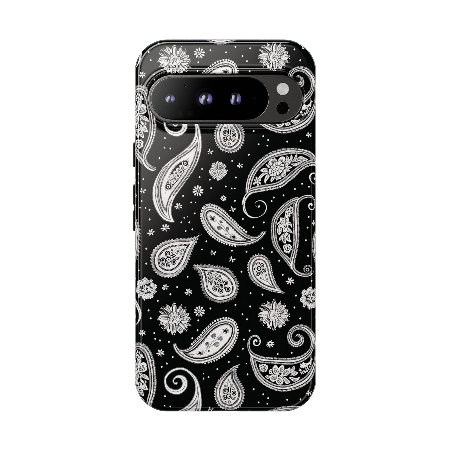 Black White Paisley Phone Case