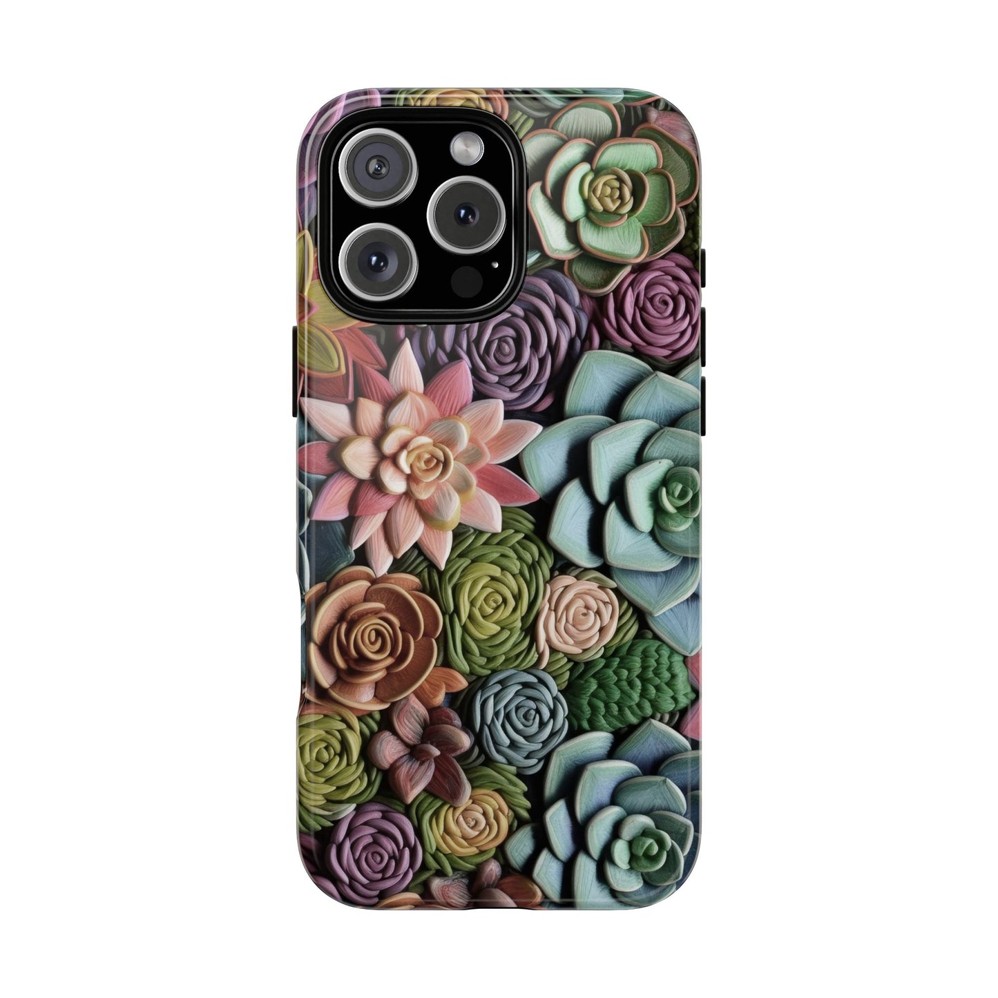3d Succulent Flower Tough Phone Case