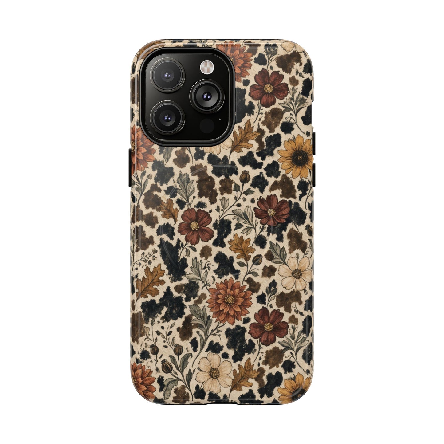 Autumn Cowhide Bloom Magnetic Case