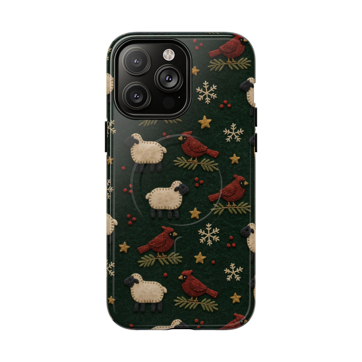 Felt Sheep Cardinals Magnetic Case