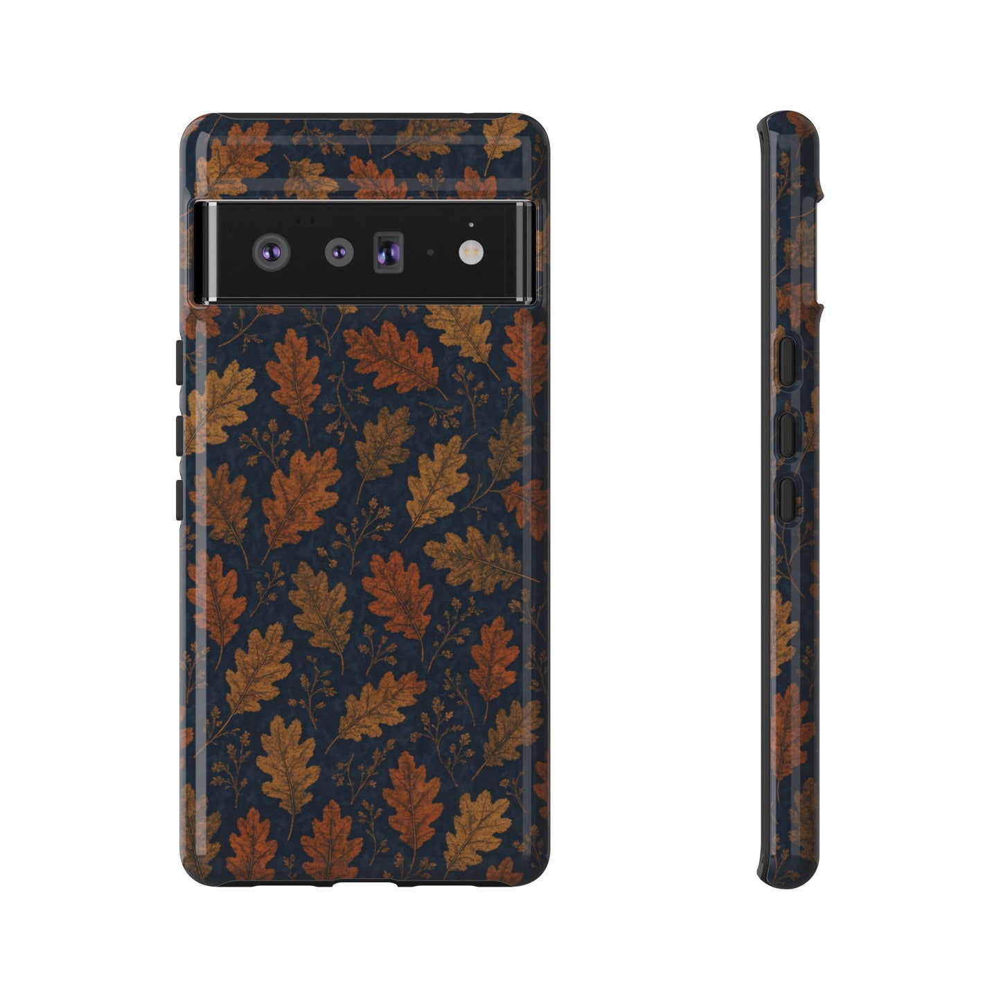 Navy Autumn Leaves Tough Case