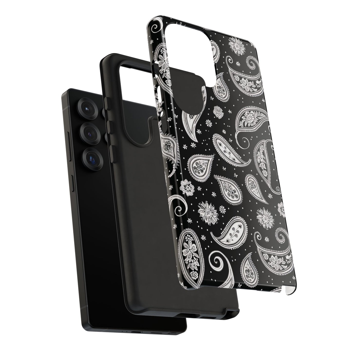 Black White Paisley Phone Case