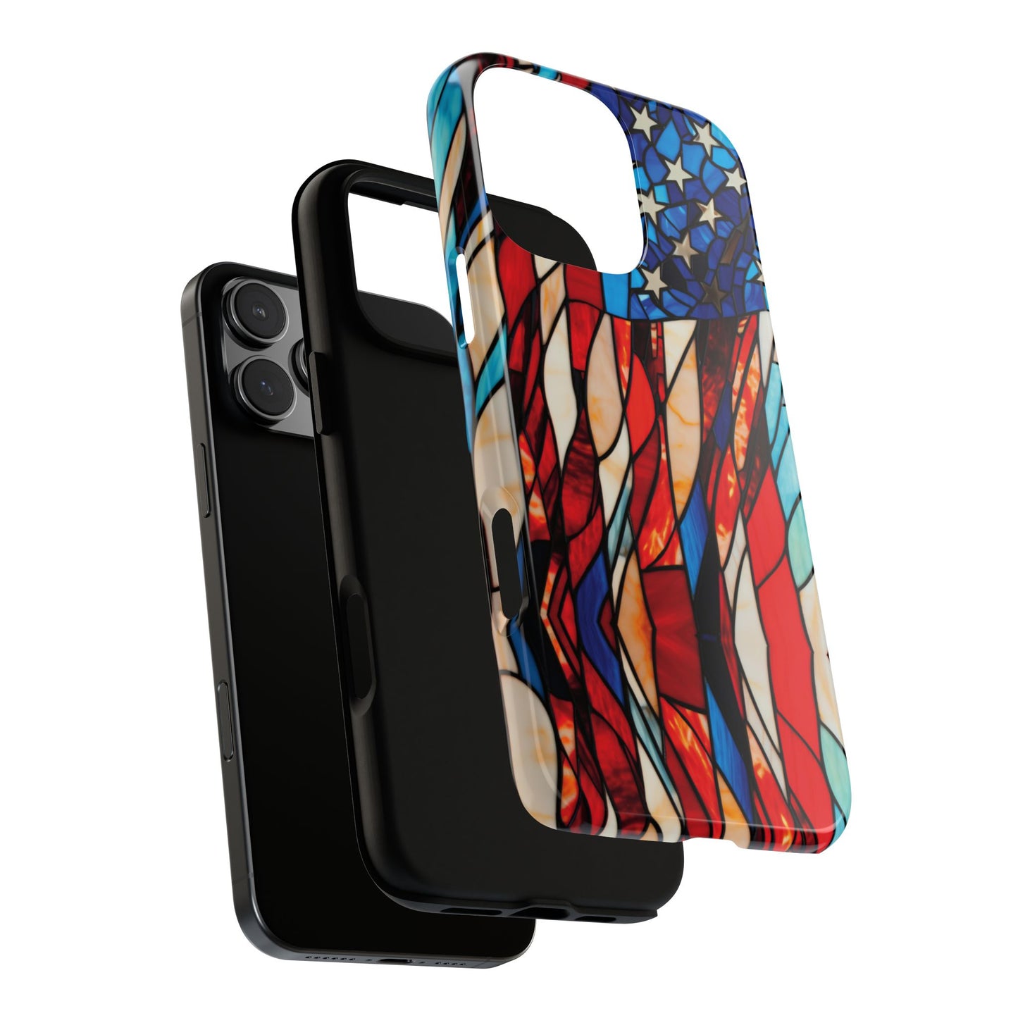 American Flag Stained Glass Patriotic Tough Phone Case