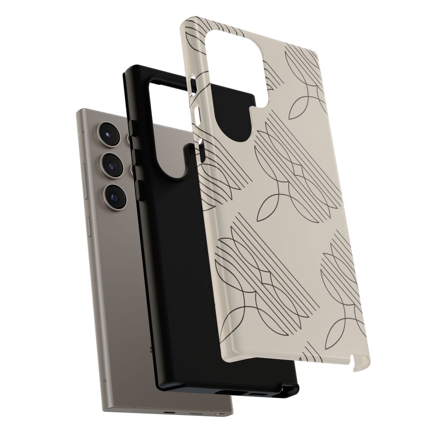 Boot Stitch Pattern Phone Case-Beige