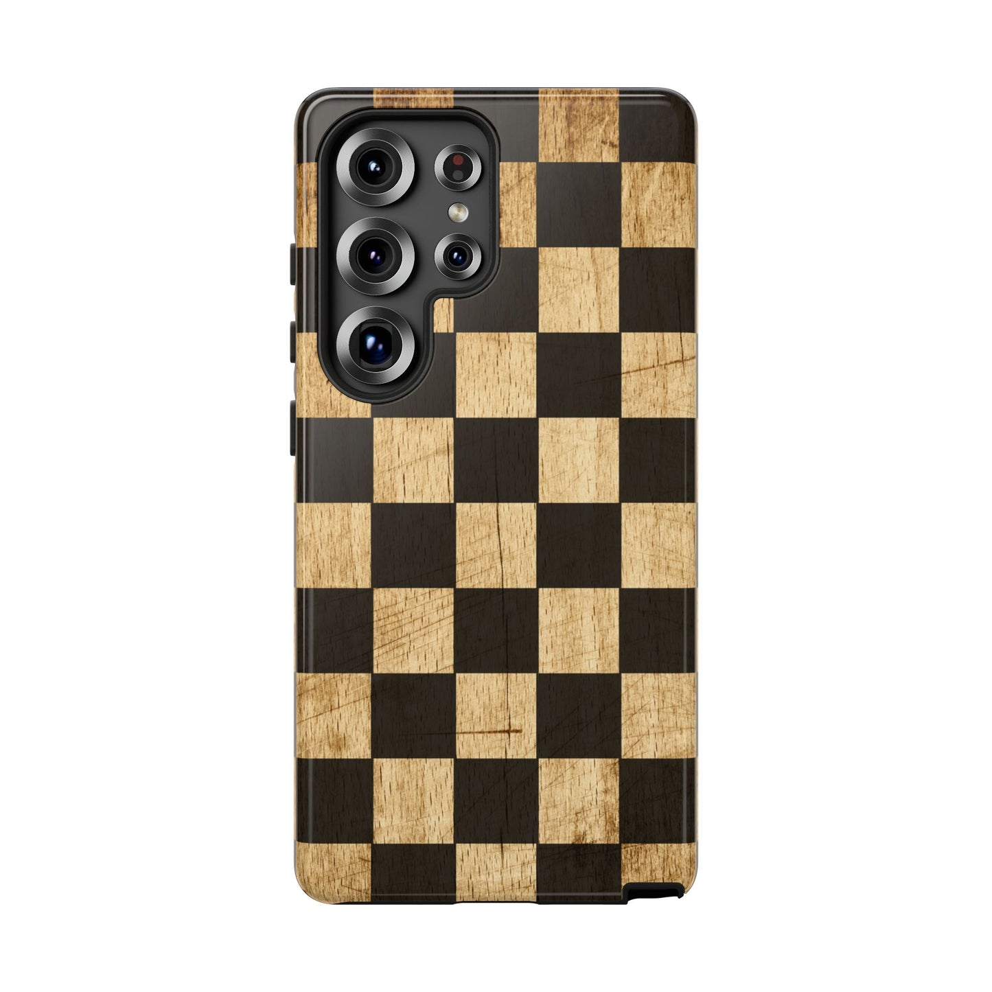 Checkered Rustic Wood Tough Phone Case