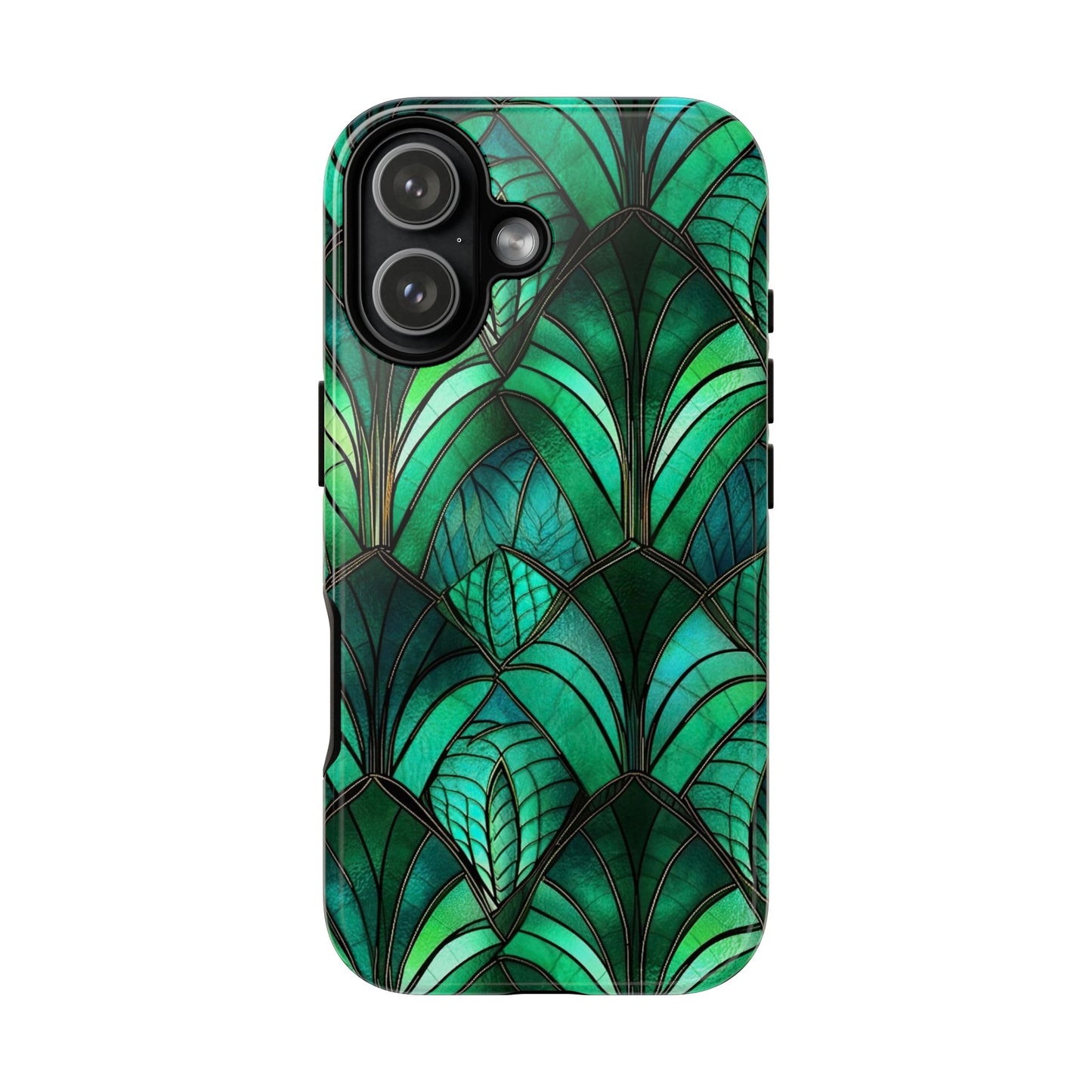 Emerald Green Stained Glass Tough Phone Case