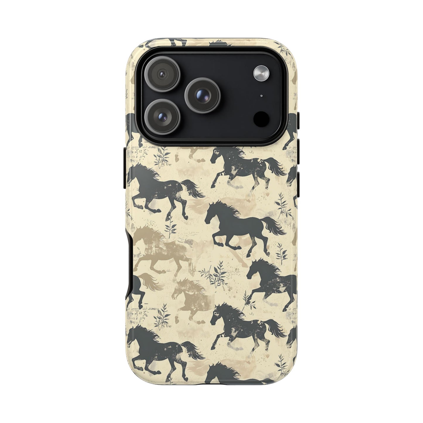 Taupe Horses Tough Phone Case