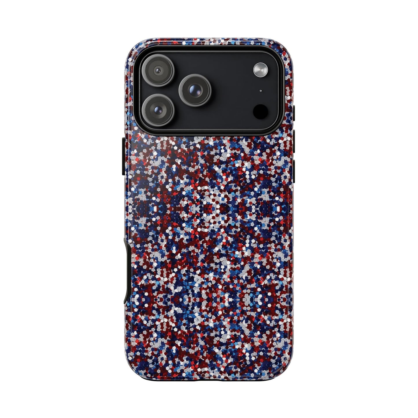 Red White Blue Glitter Tough Phone Case
