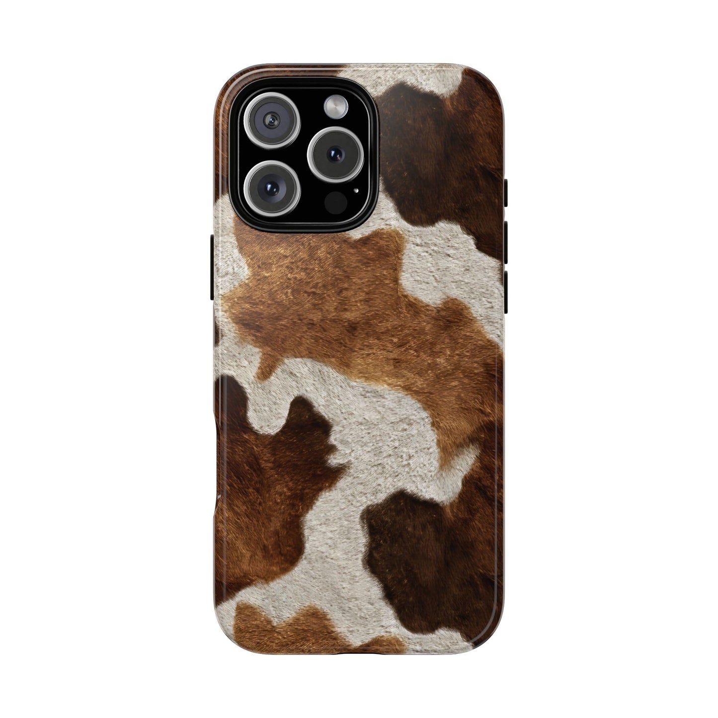 Two-Tone Brown Cowhide Tough Phone Case