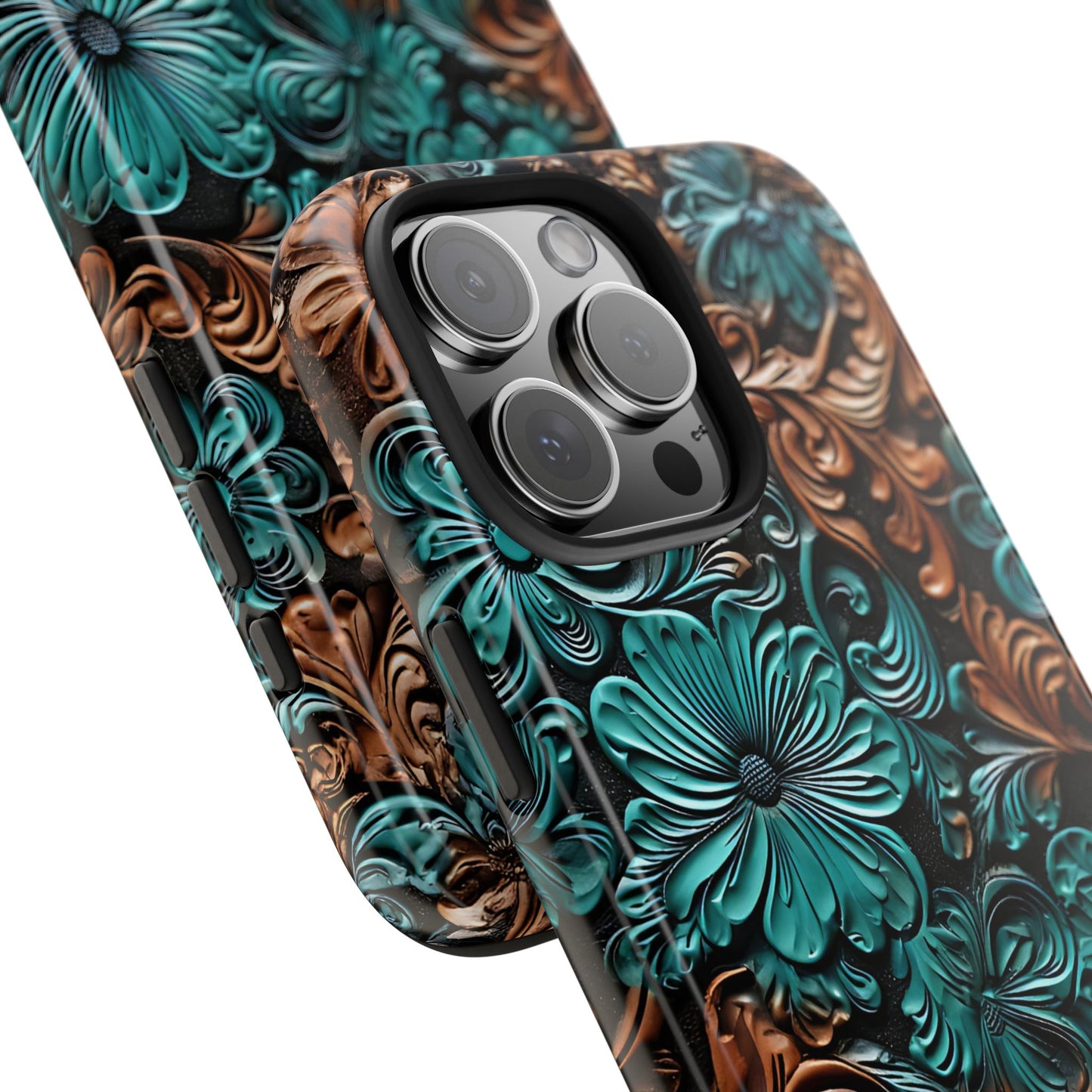 Tooled Floral Phone Case