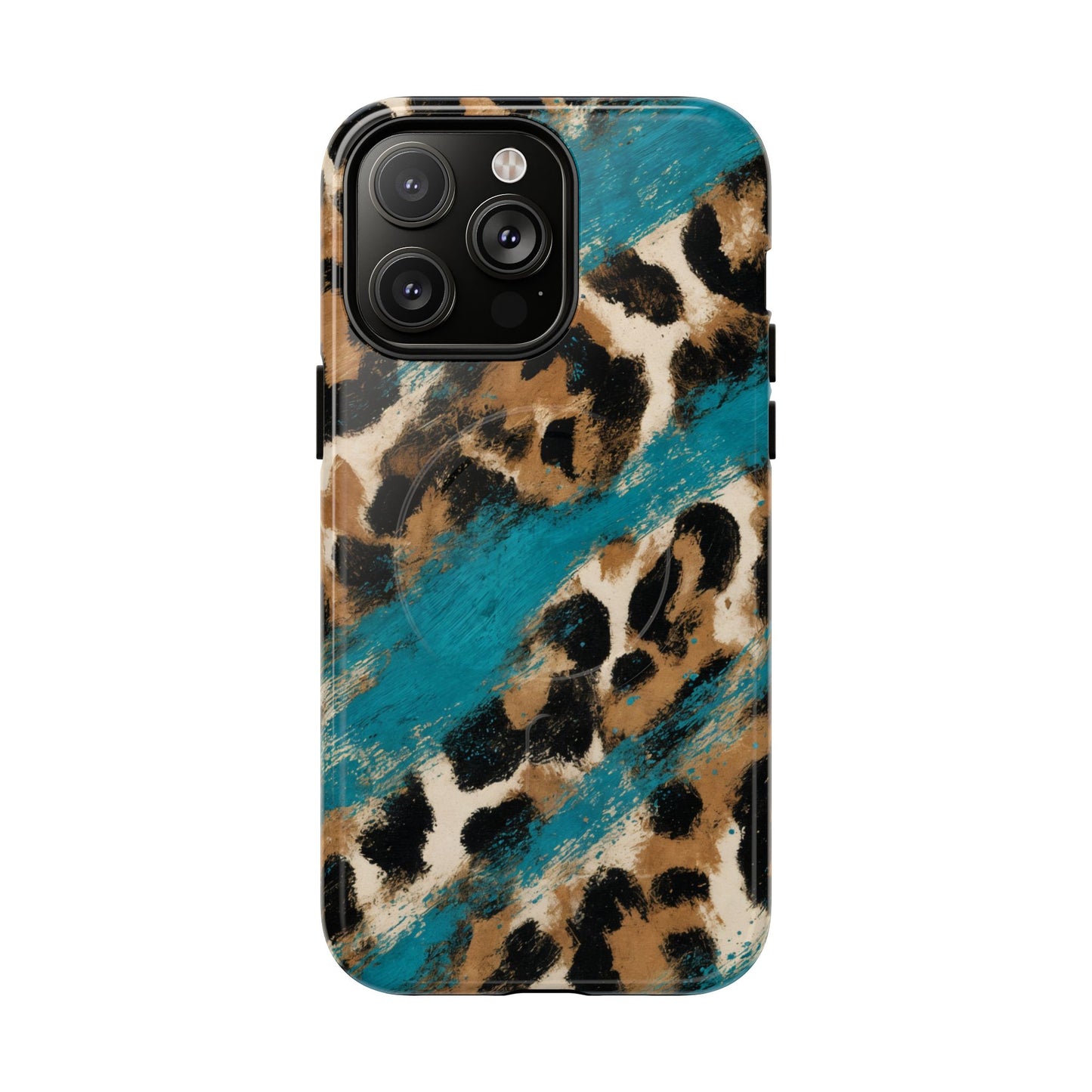 Turquoise Leopard Magnetic Case