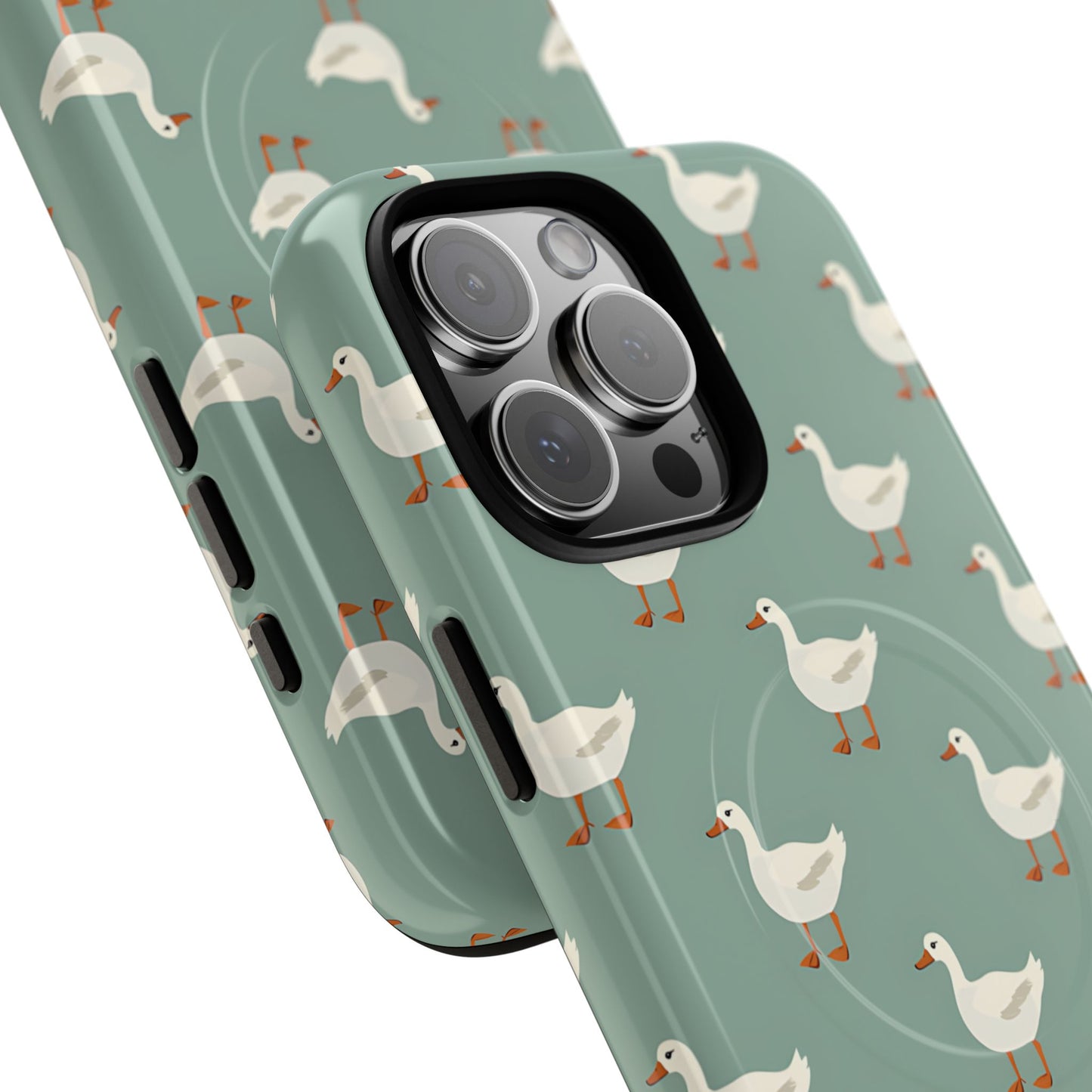 White Ducks on Teal Magnetic Case