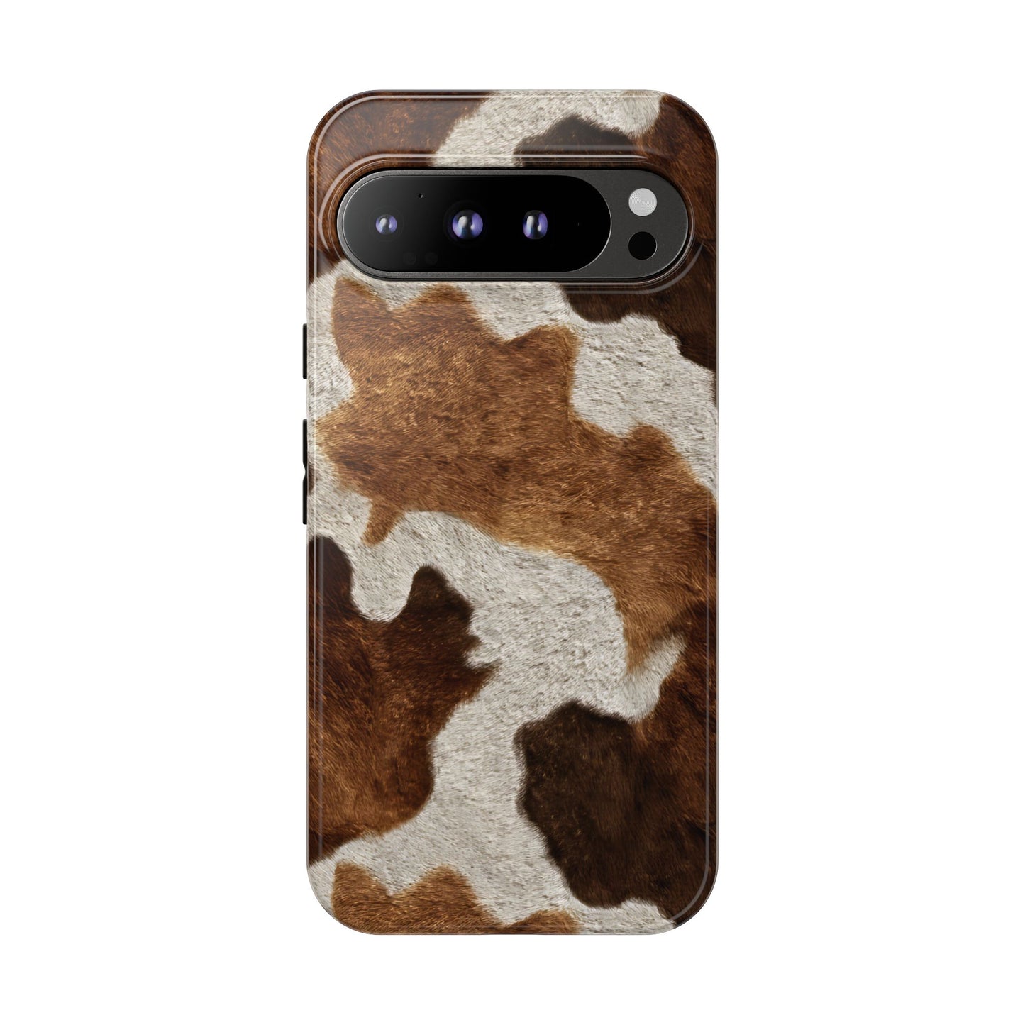 Two-Tone Brown Cowhide Phone Case