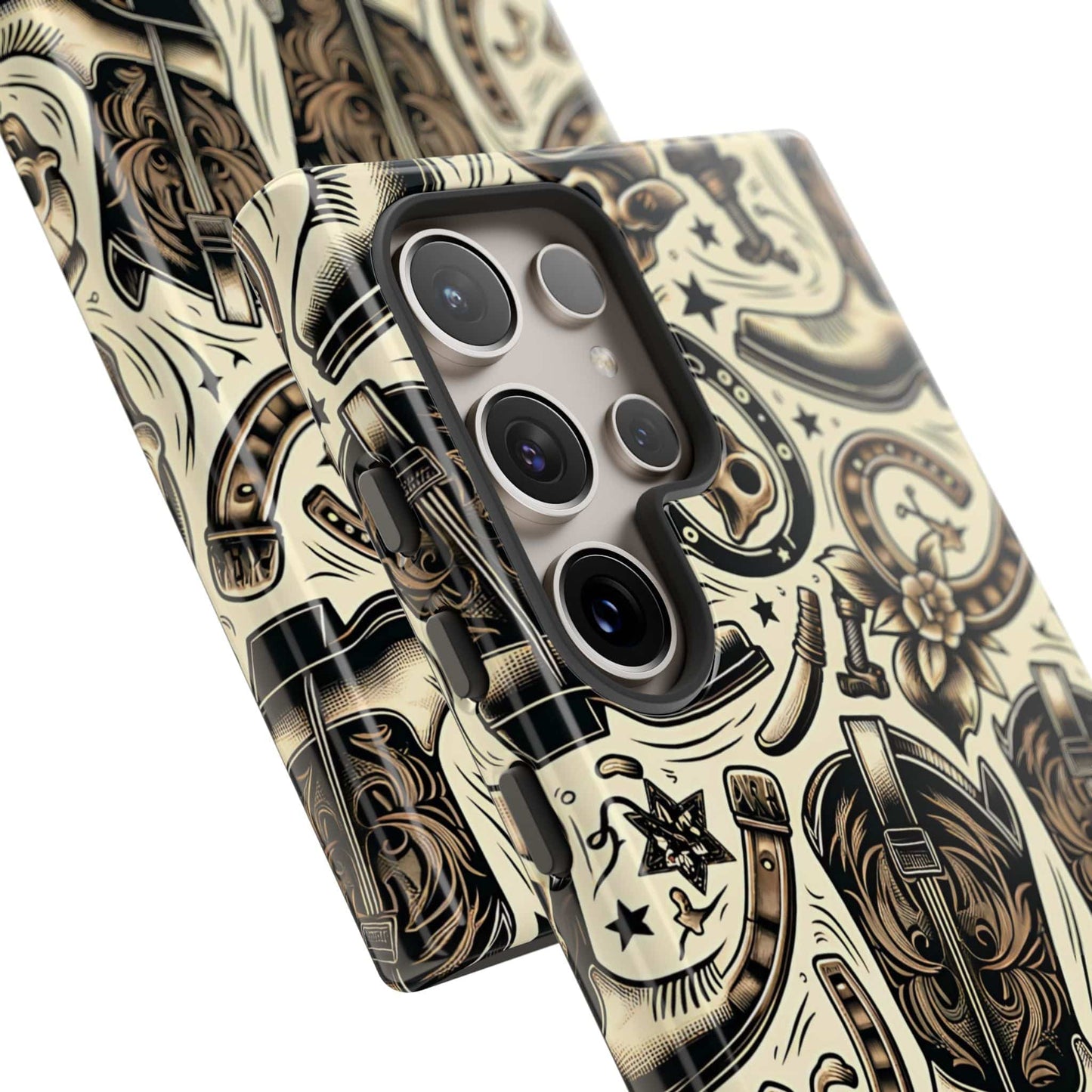 Skulls Boots Horseshoes Phone Case