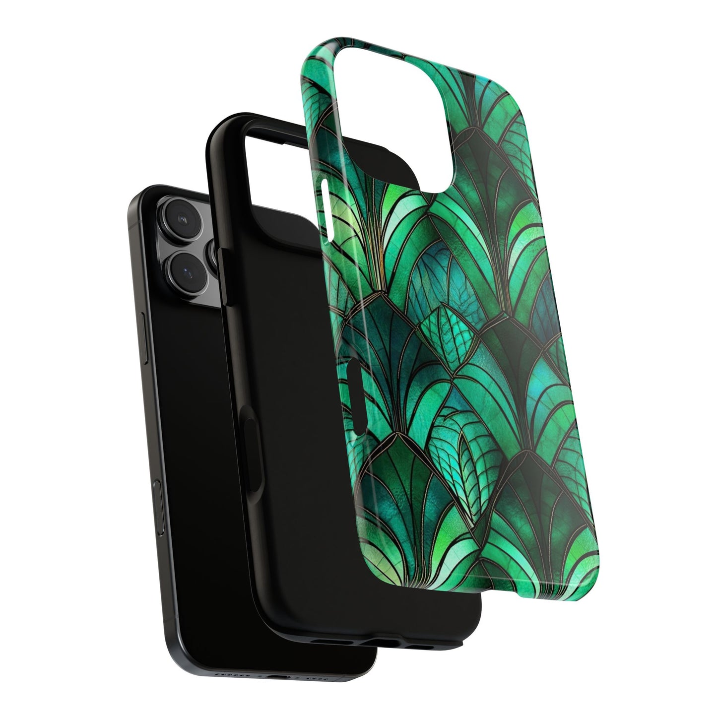 Emerald Green Stained Glass Tough Phone Case