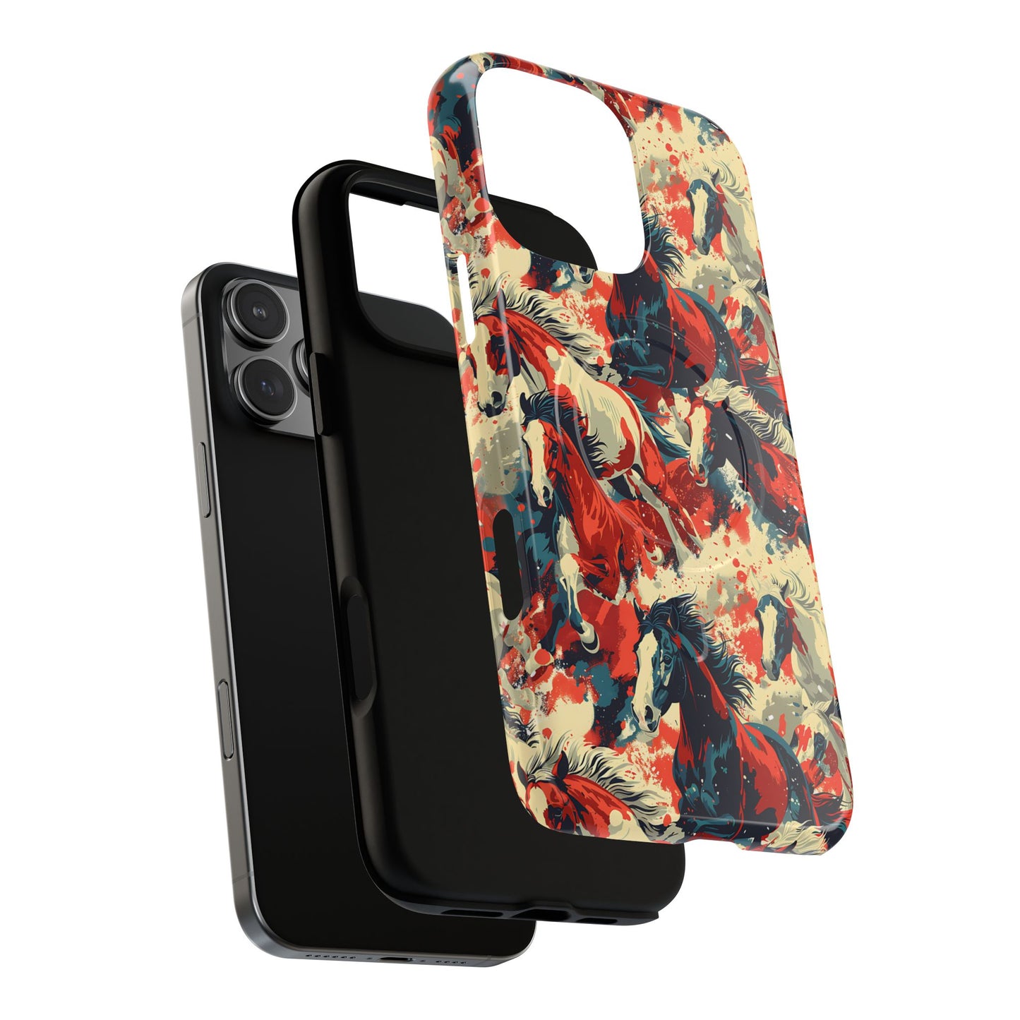 Red White Blue Horses Magnetic Case
