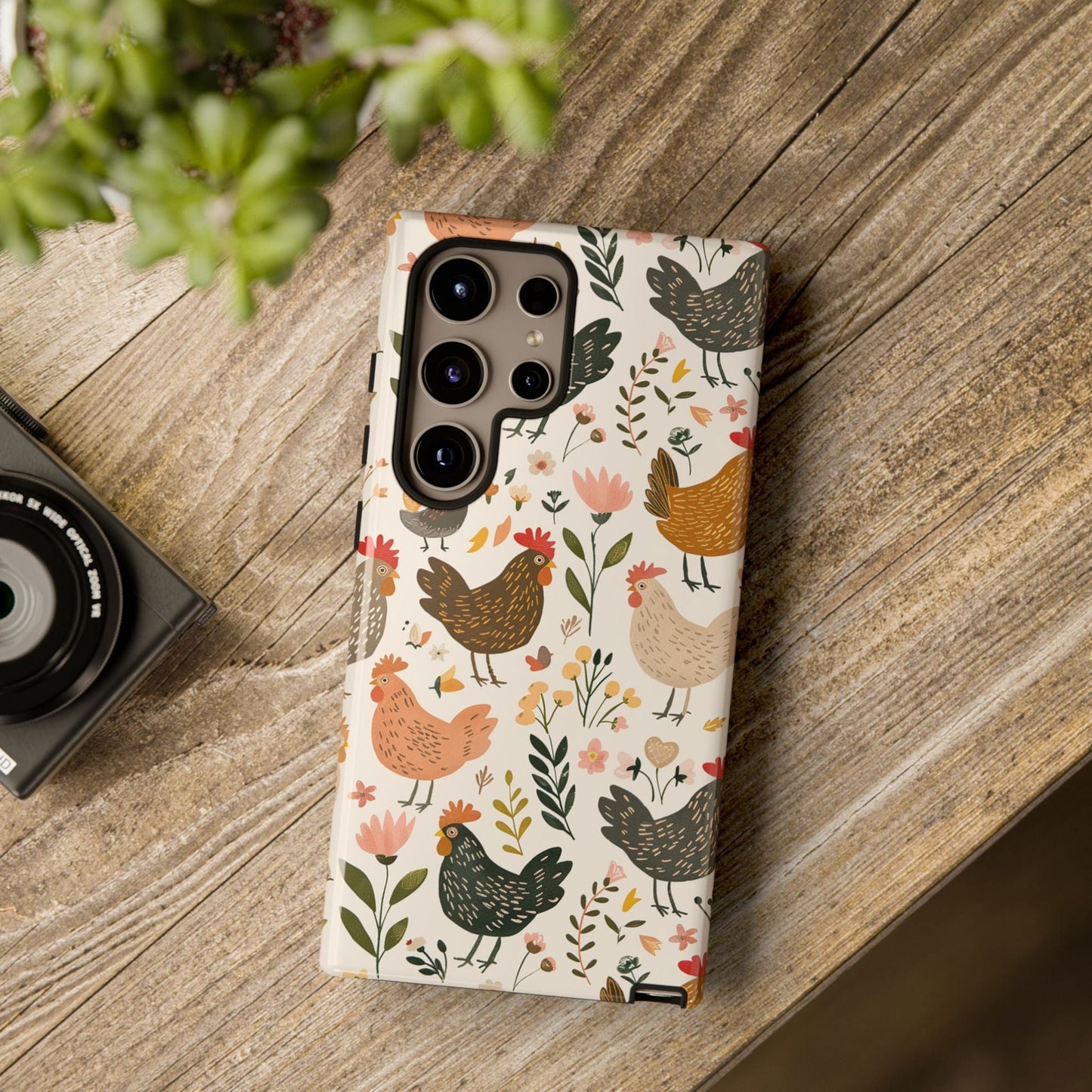 Floral Chickens Phone Case