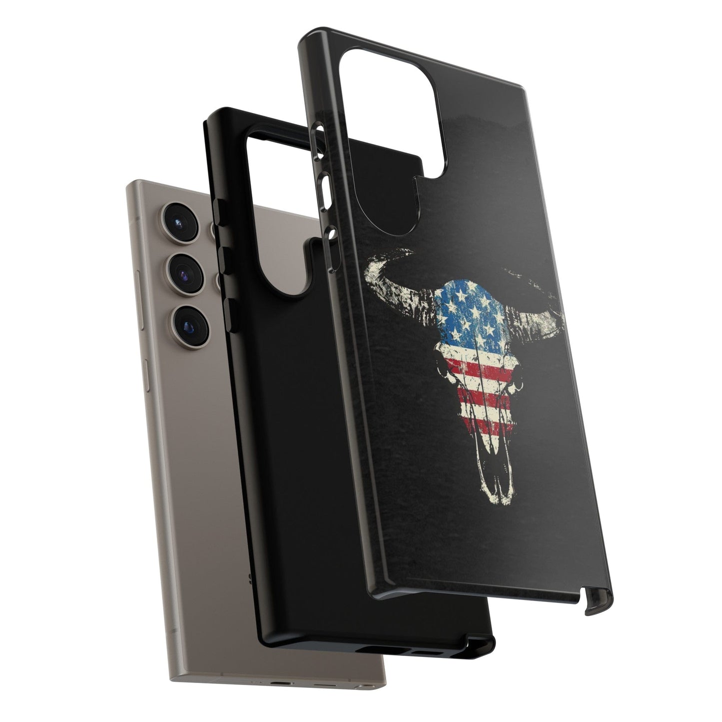 Patriotic Bull Skull Phone Case