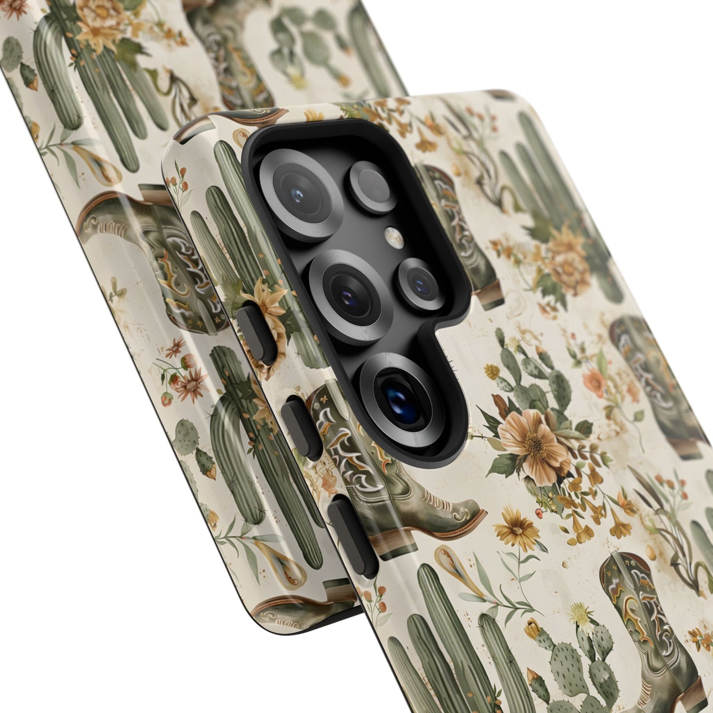Sage Boots and Flowers Phone Case