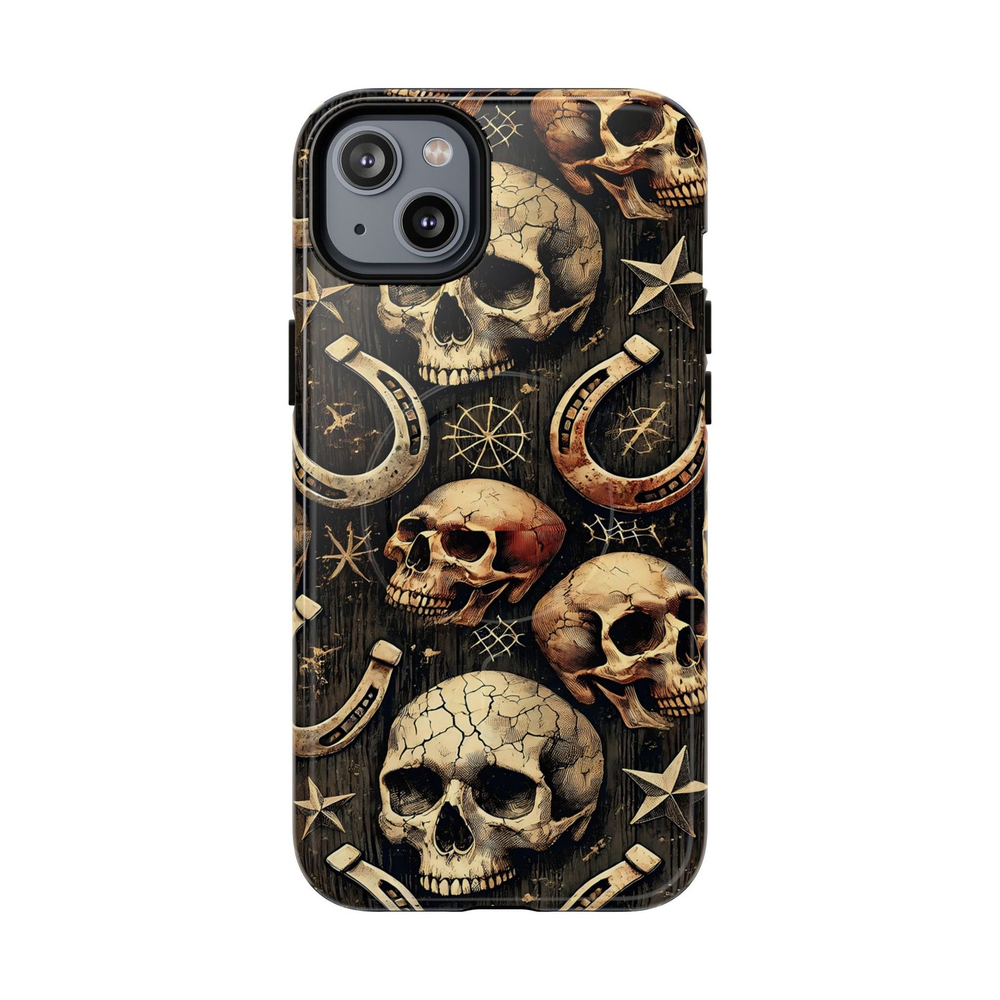 Skulls Horseshoes Dark Magnetic Case
