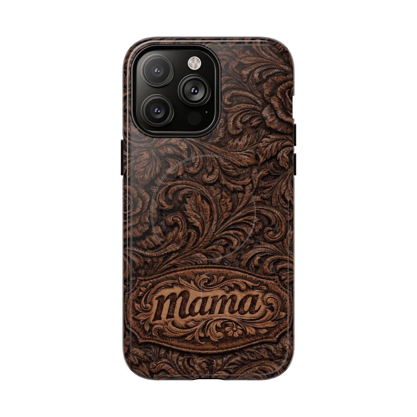 Carved Floral Mama Magnetic Case