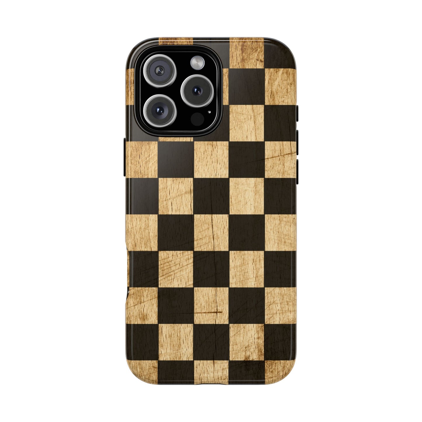 Checkered Rustic Wood Tough Phone Case