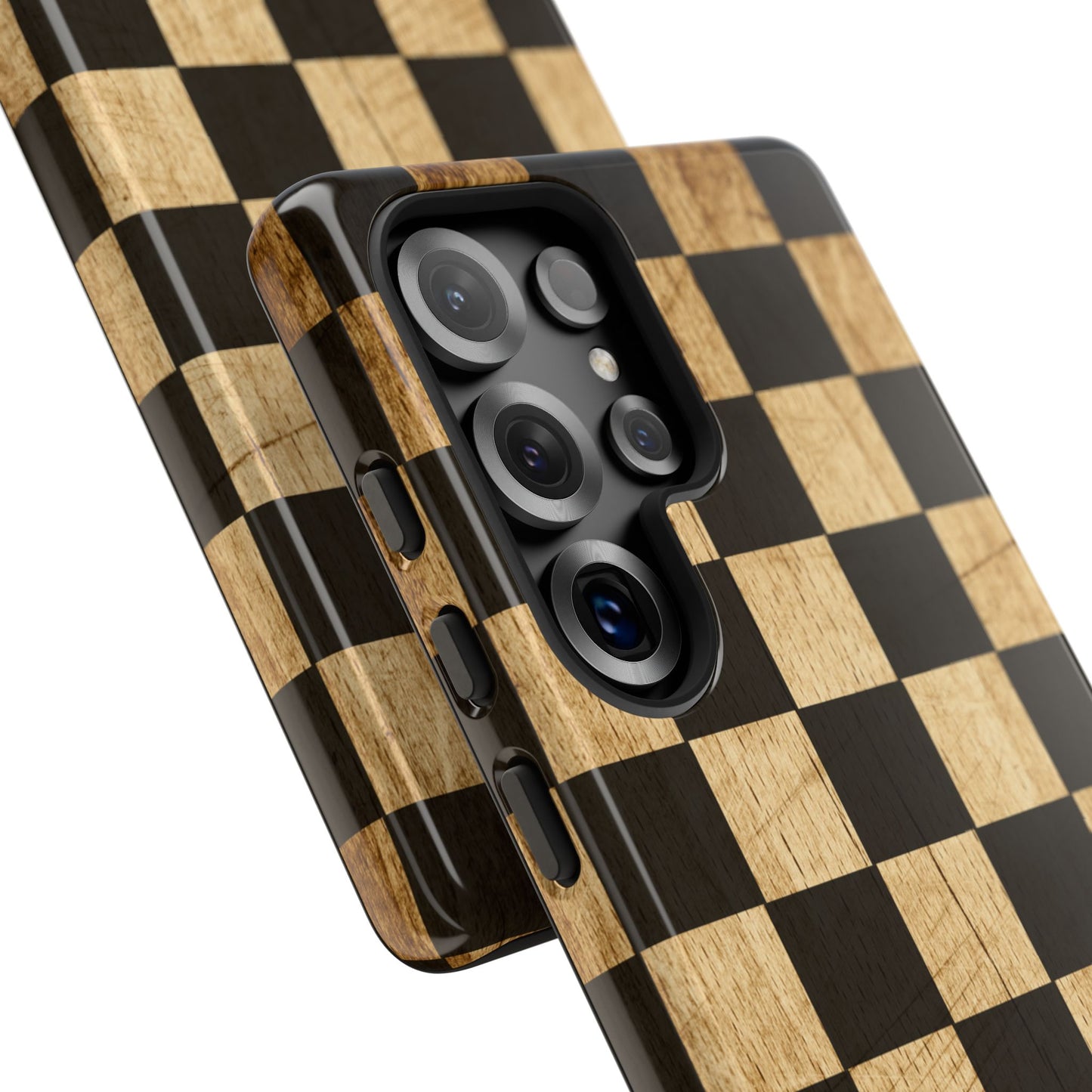 Checkered Rustic Wood Tough Phone Case