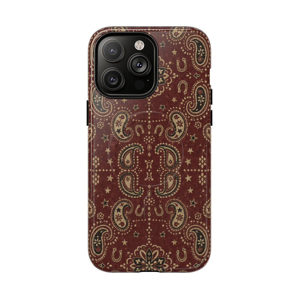 Burgundy Bandana Magnetic Case
