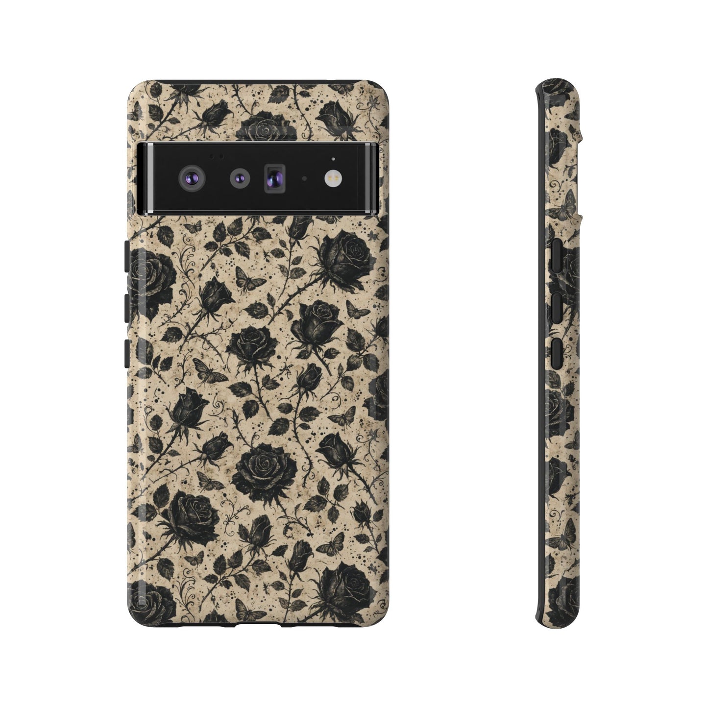 Black Rose Bone Tough Case