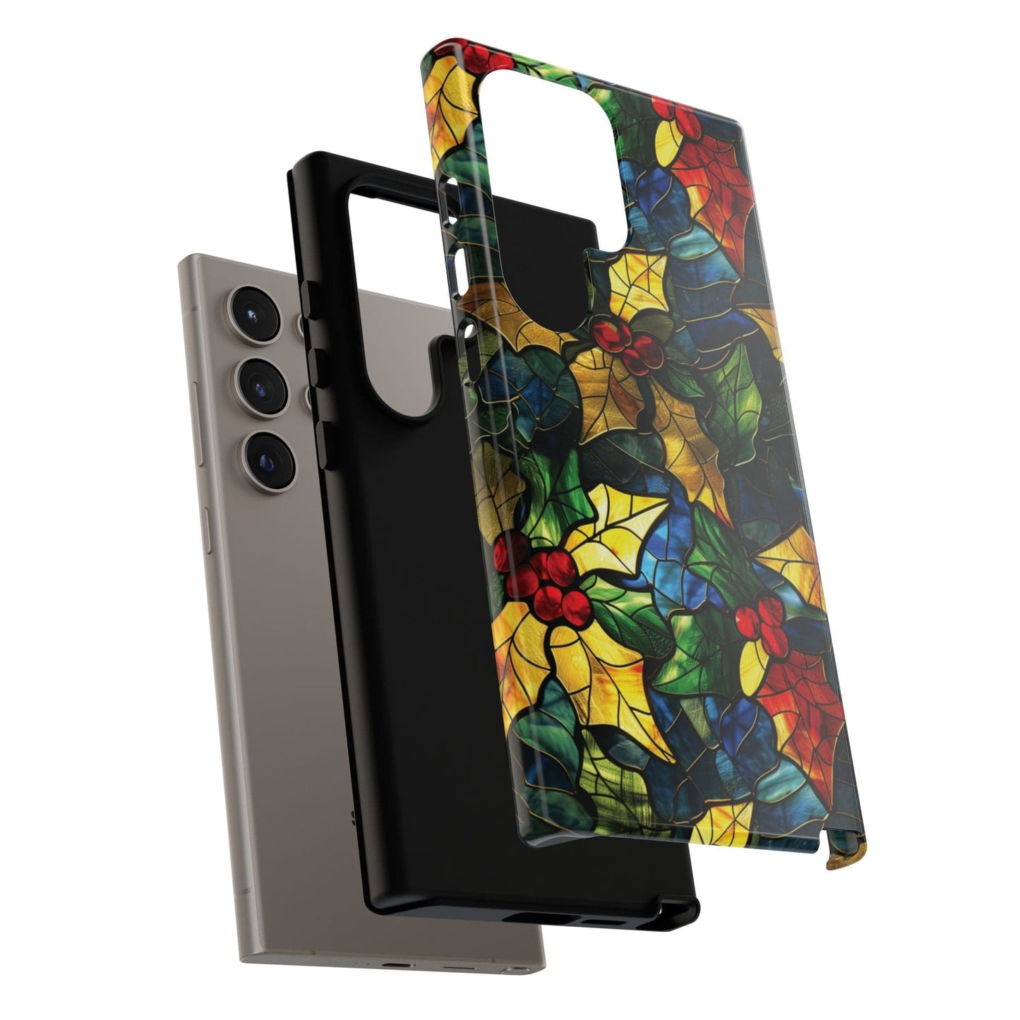 Stained Glass Holly Phone Case