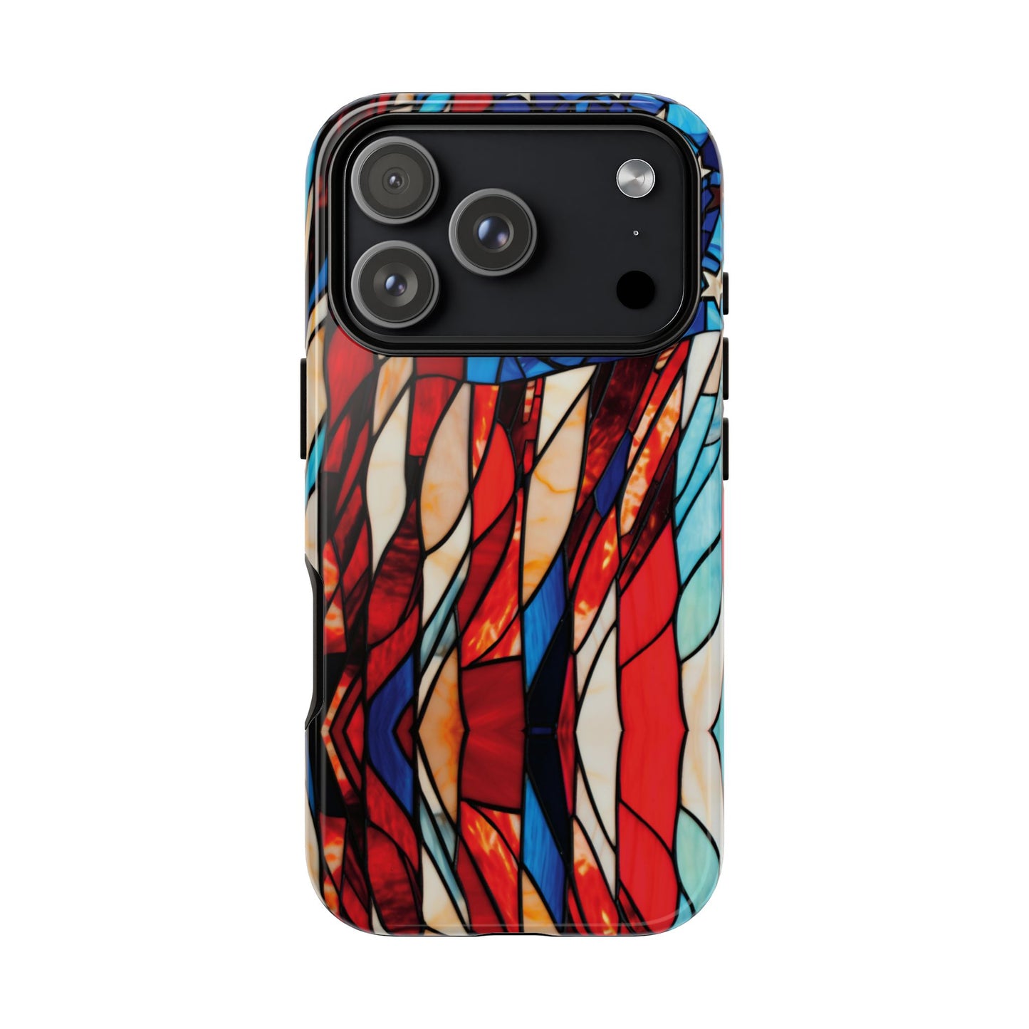 American Flag Stained Glass Patriotic Tough Phone Case