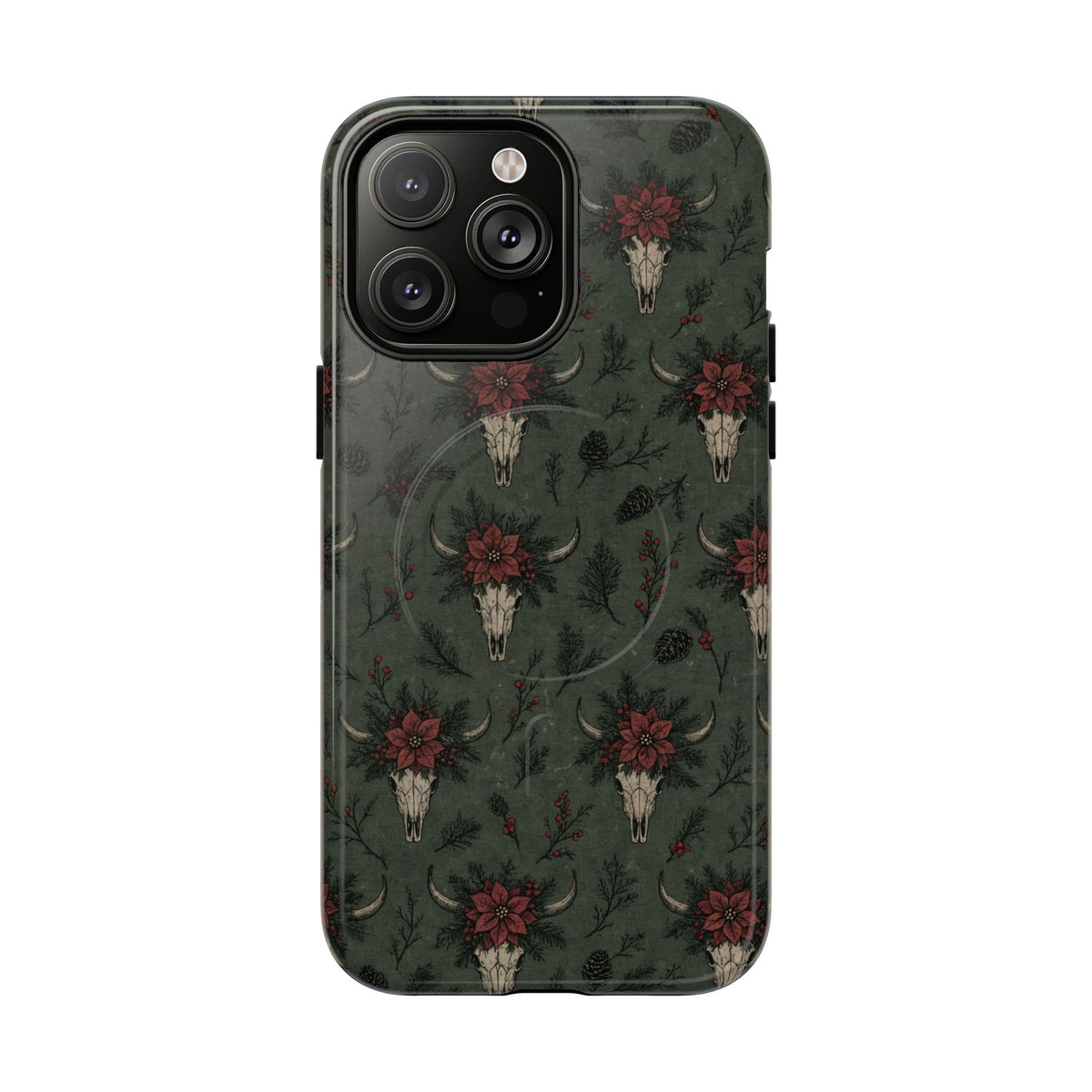 Inked Christmas Skull Magnetic Case