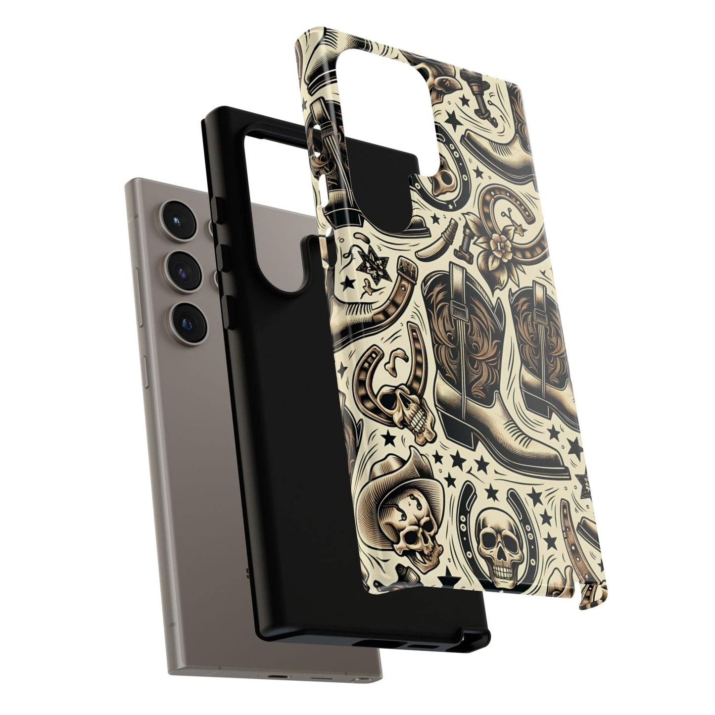 Skulls Boots Horseshoes Phone Case