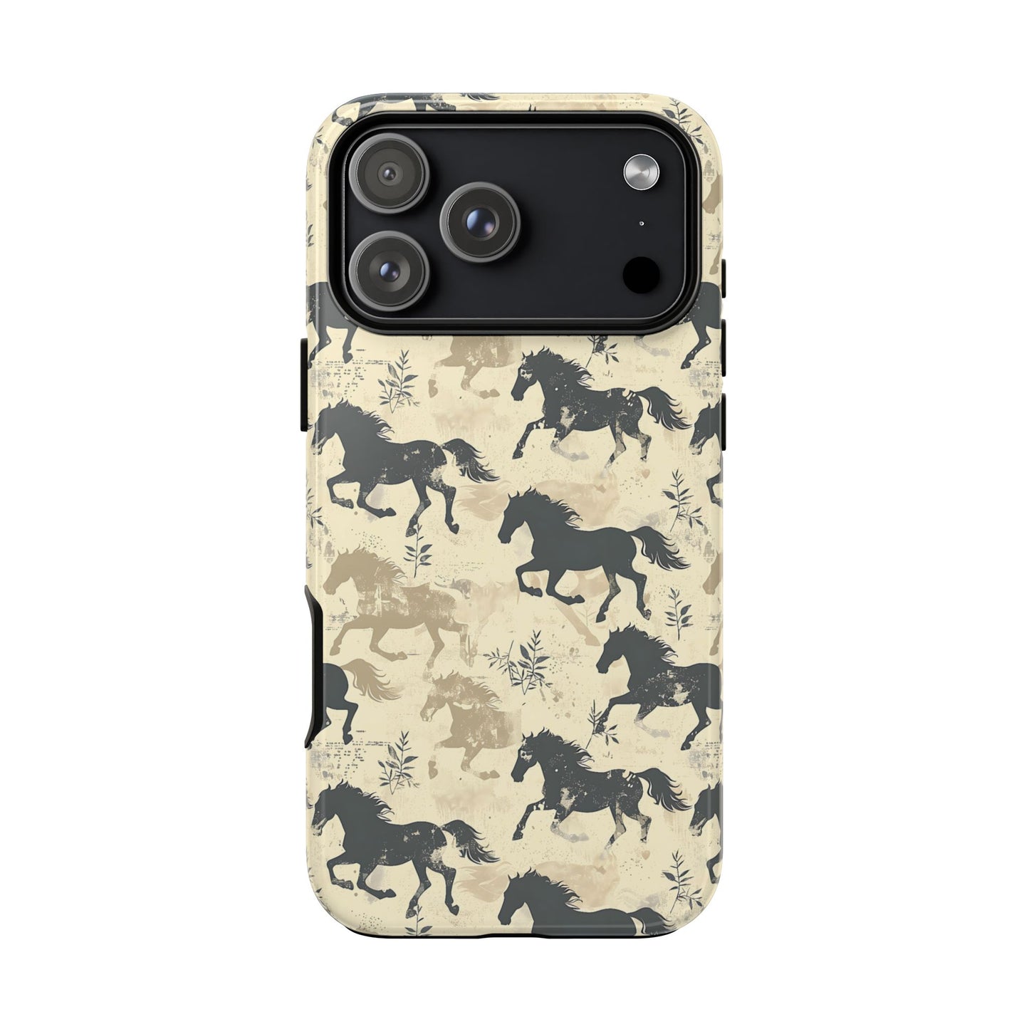 Taupe Horses Tough Phone Case