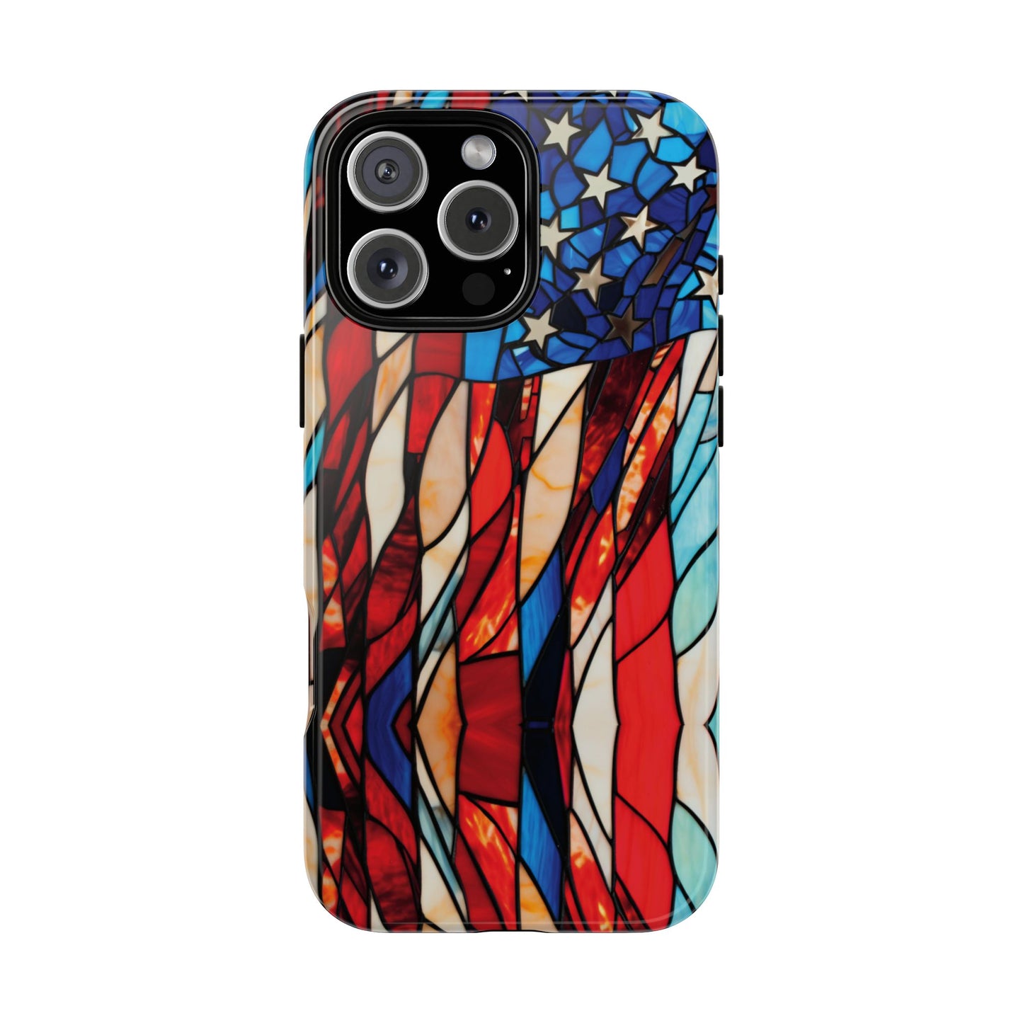 American Flag Stained Glass Patriotic Tough Phone Case