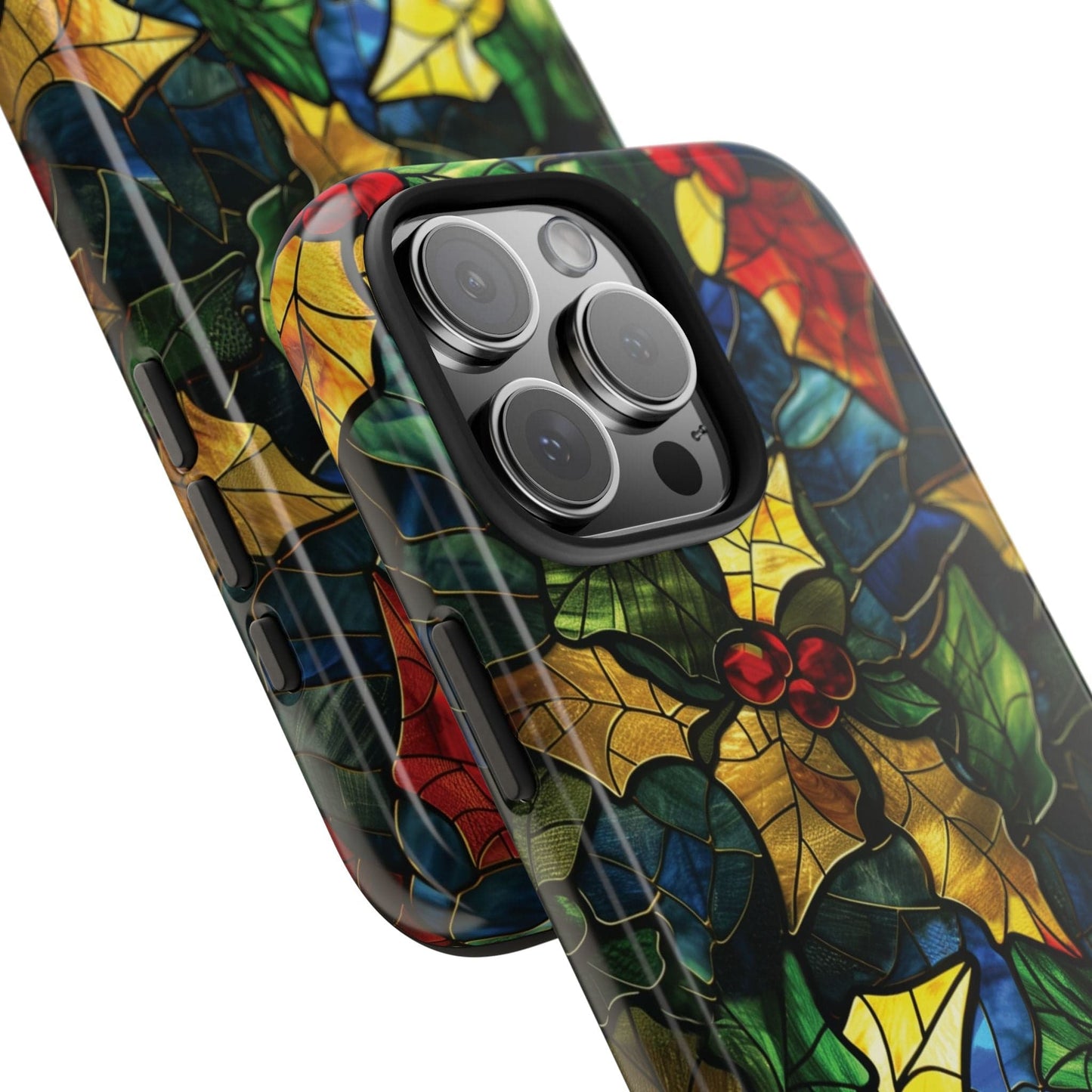 Stained Glass Holly Phone Case