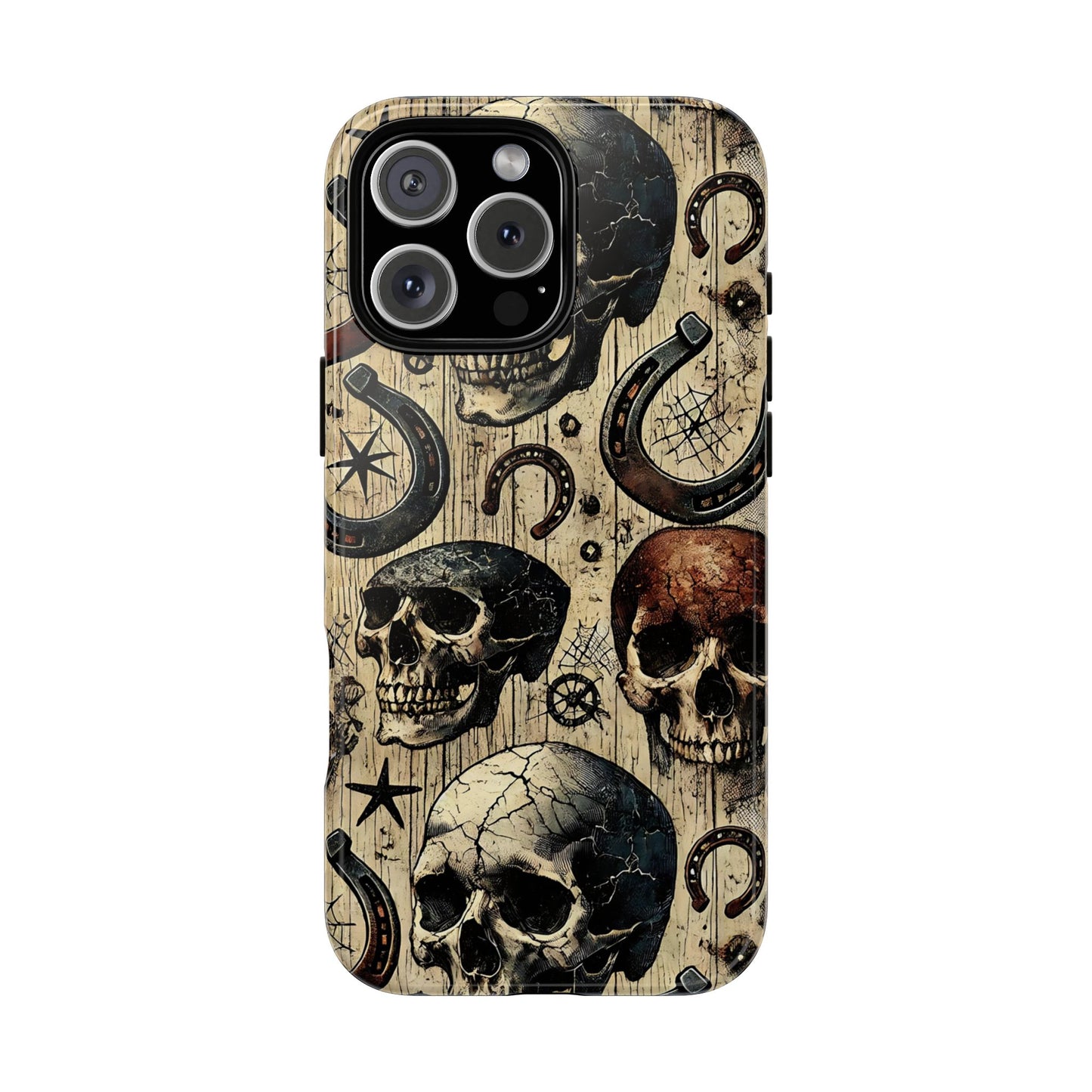 Skulls and Horseshoes Tough Phone Case