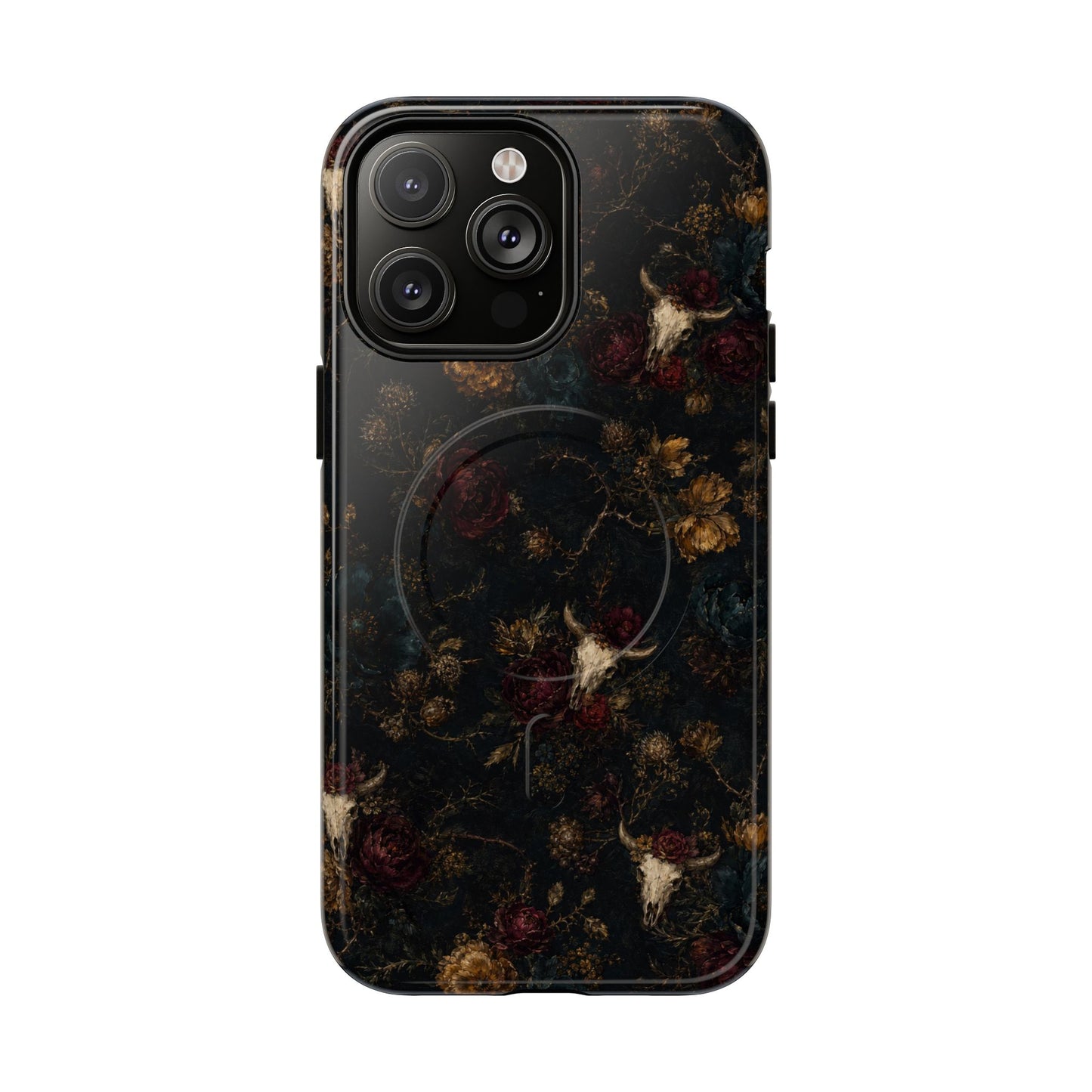 Bull Skull Bloom Magnetic Case