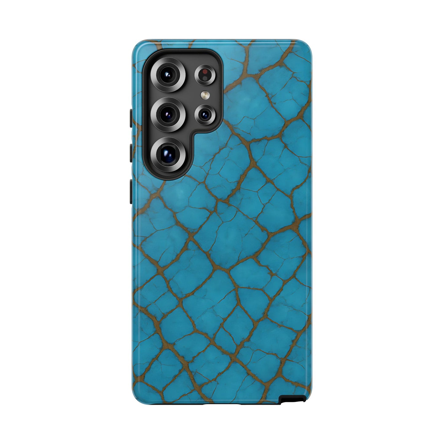 Cracked Turquoise Tough Phone Case