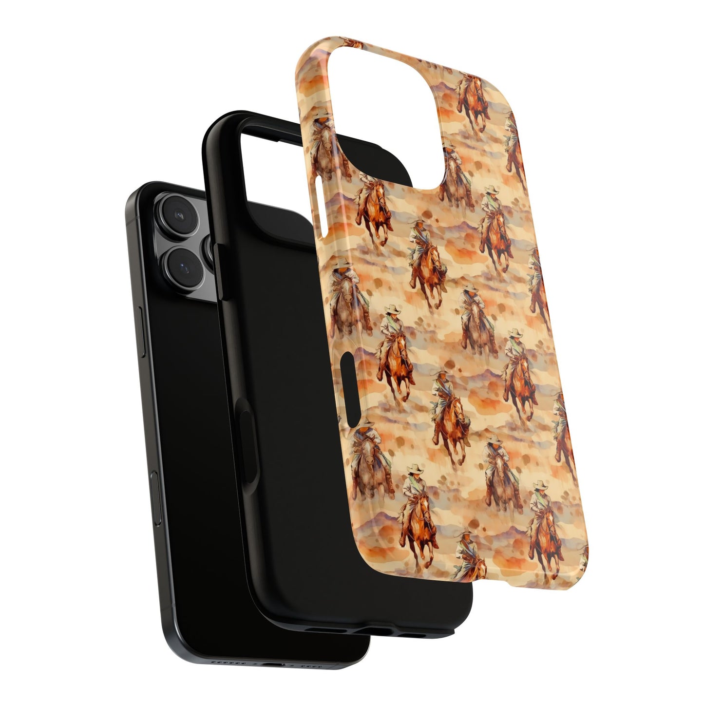 Western Horse Pattern Tough Phone Case