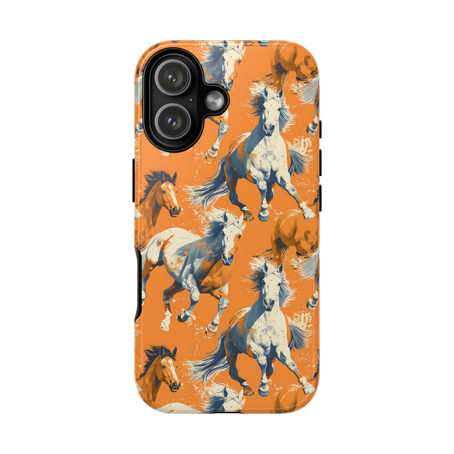 Orange Horses Tough Phone Case