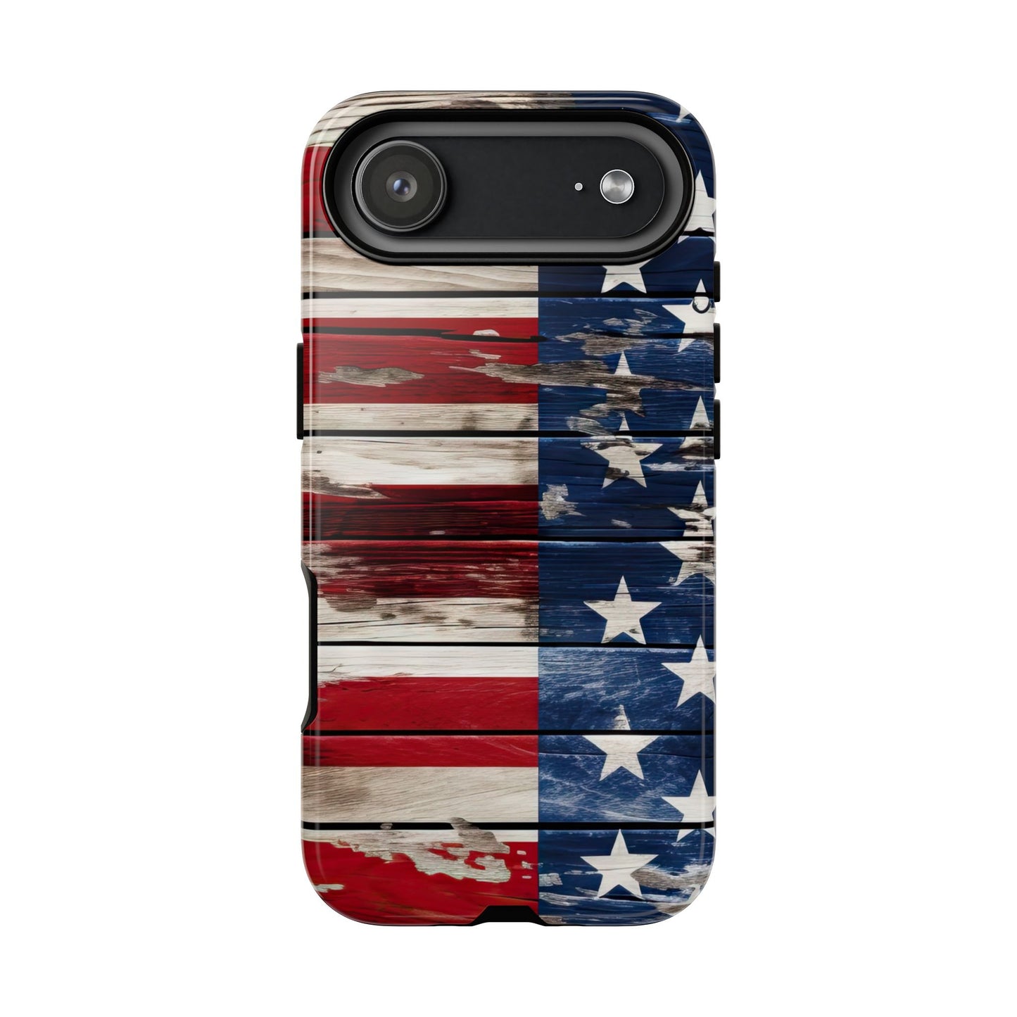 Wood Stars Stripes Patriotic Tough Phone Case