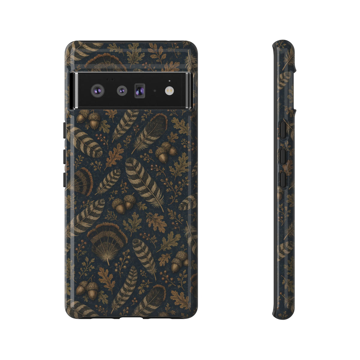 Navy Feathers Tough Case