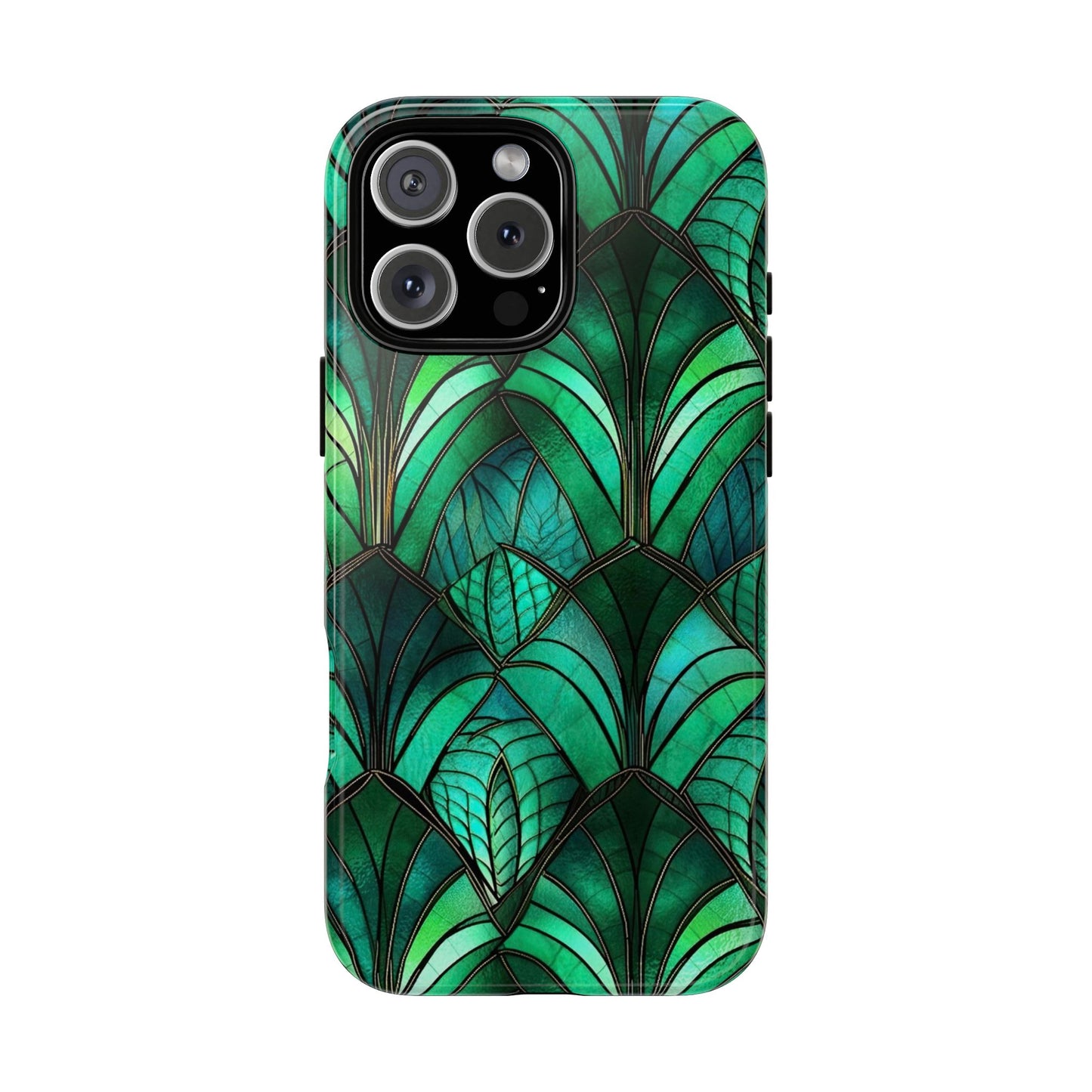 Emerald Green Stained Glass Tough Phone Case