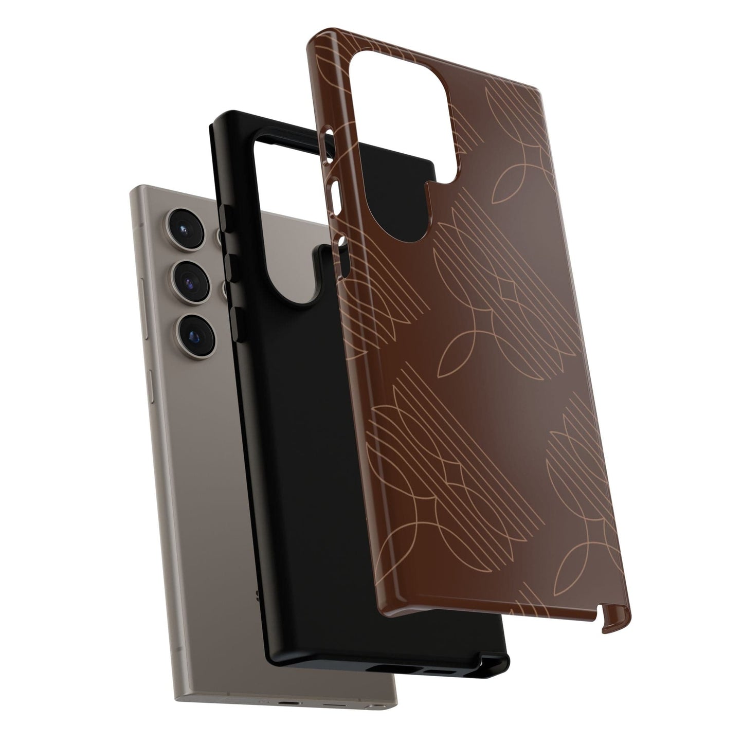 Boot Stitch Pattern Phone Case-Brown