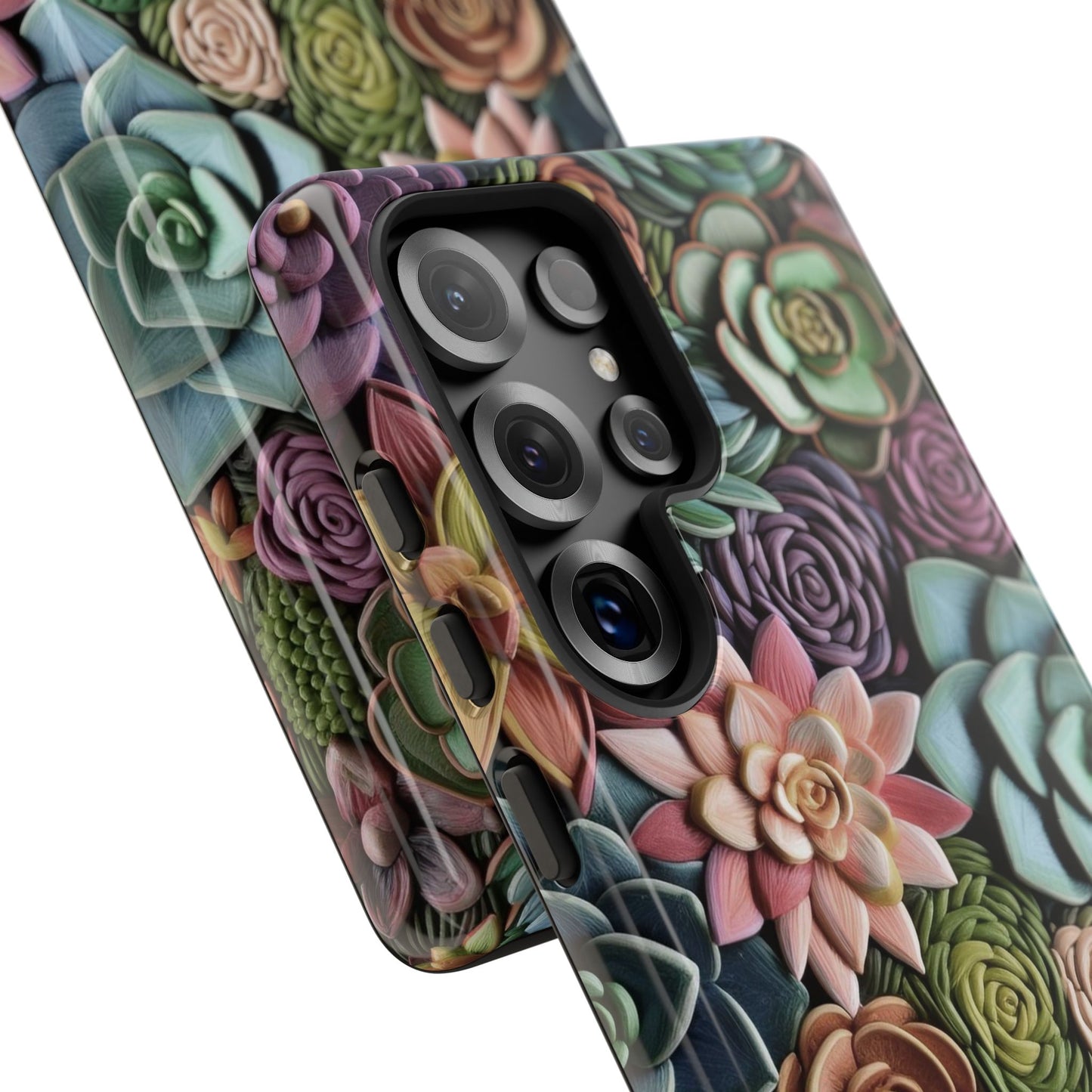 3d Succulent Flower Tough Phone Case