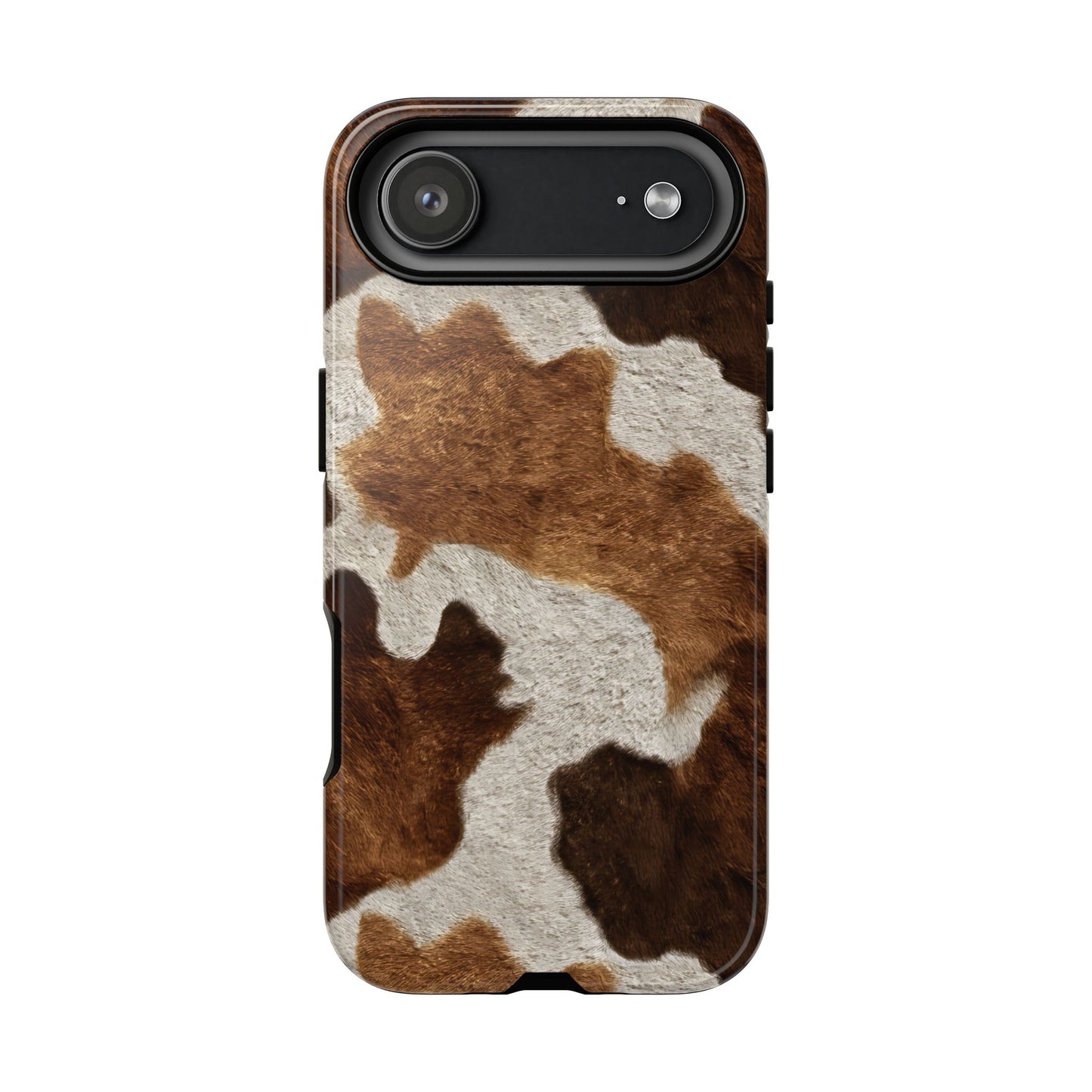 Two-Tone Brown Cowhide Tough Phone Case