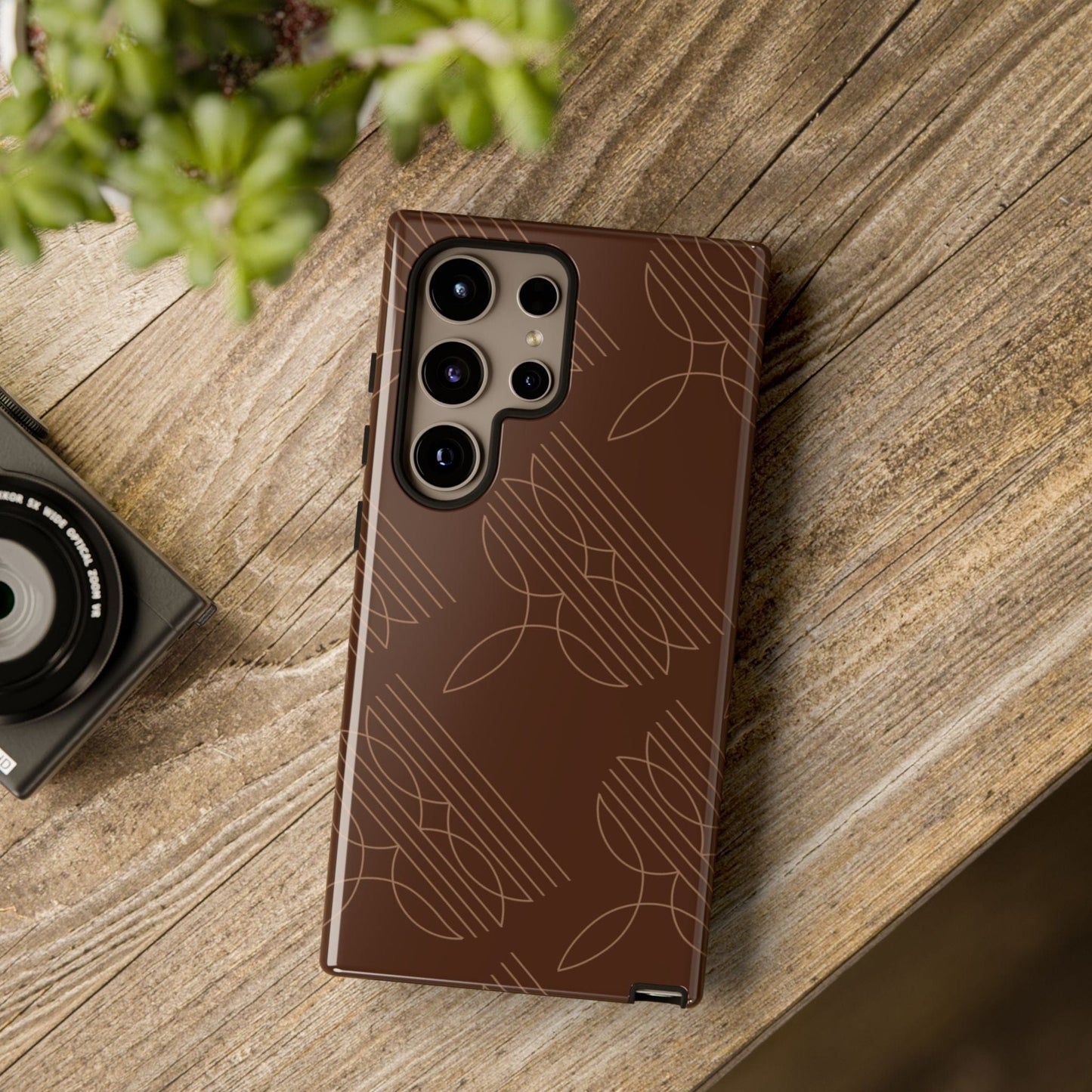 Boot Stitch Pattern Phone Case-Brown